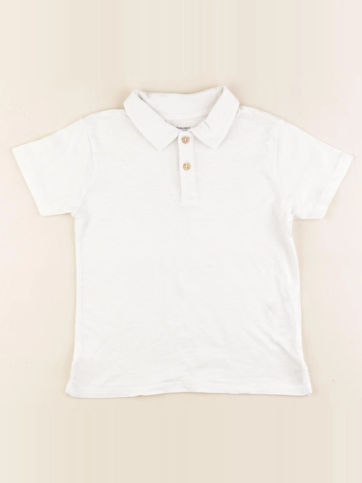 Vertbaudet - polo blanc - 6 ans