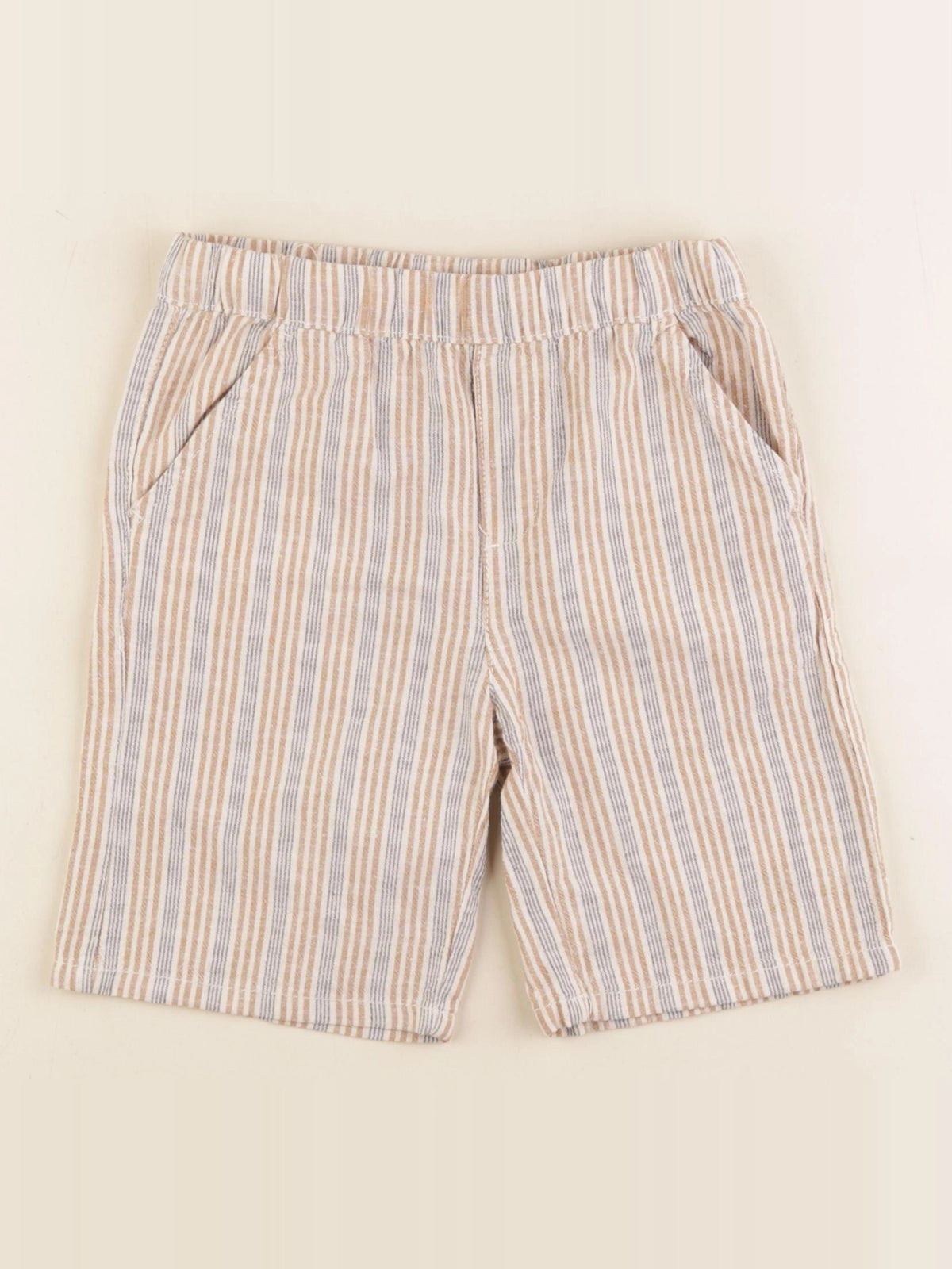 Vertbaudet - short beige - 6 ans