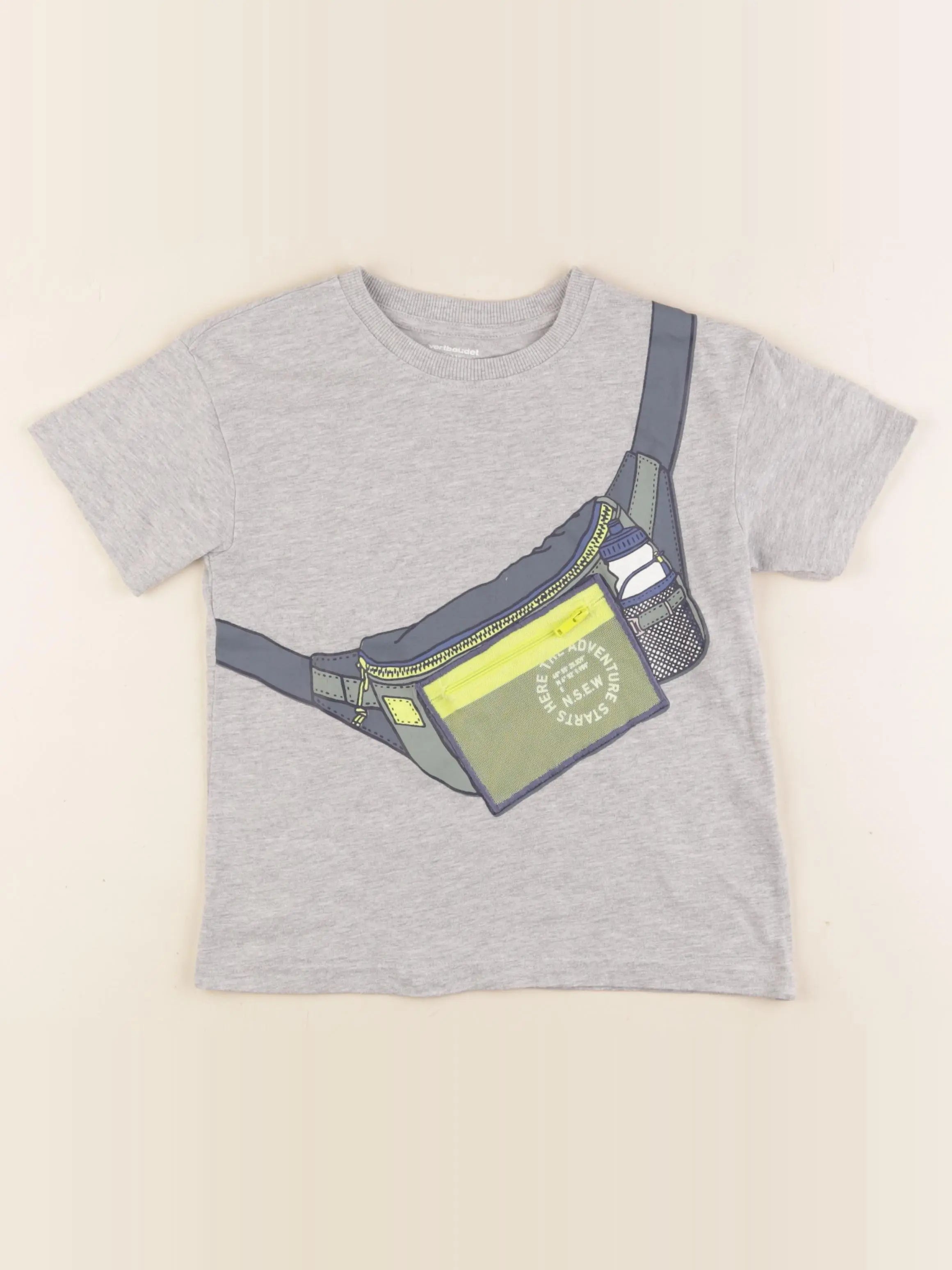 Vertbaudet - tee-shirt gris - 6 ans