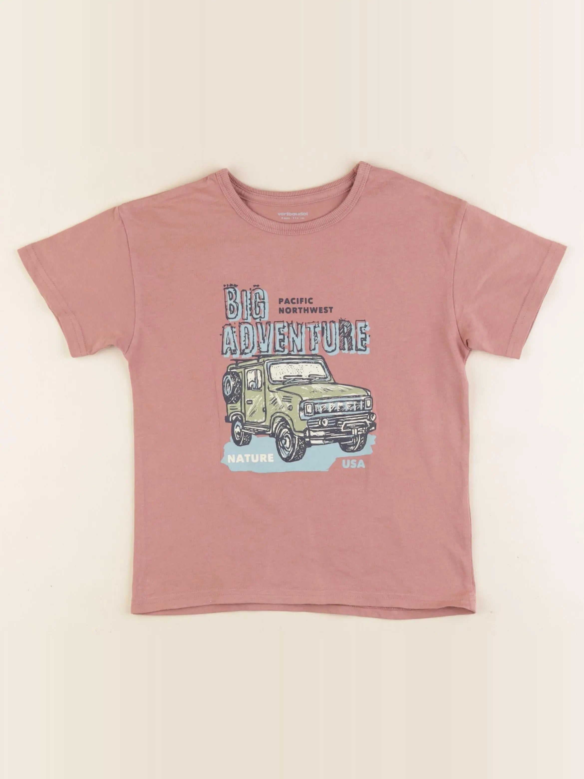 Vertbaudet - tee-shirt rouge - 6 ans