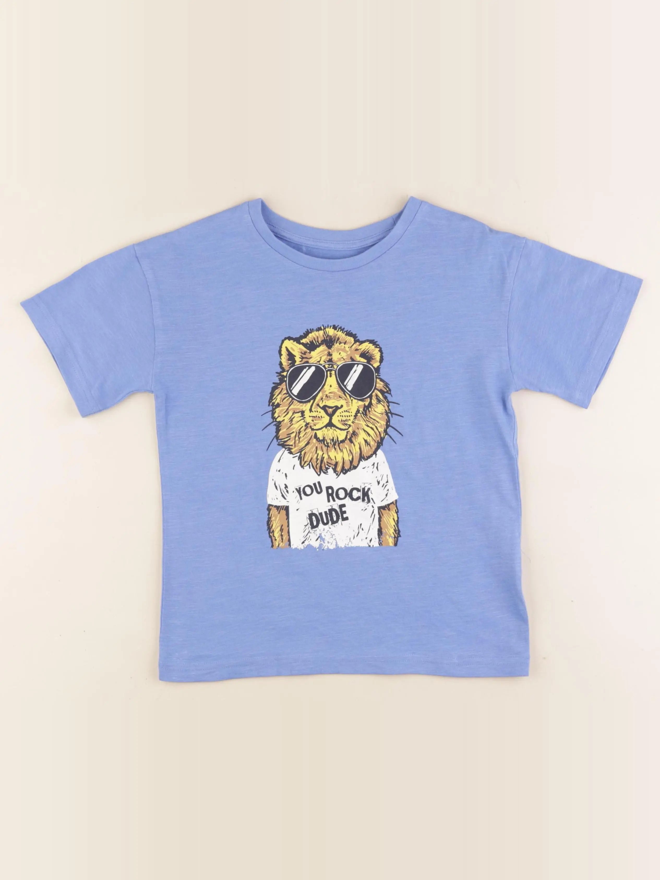 Vertbaudet - tee-shirt bleu - 6 ans