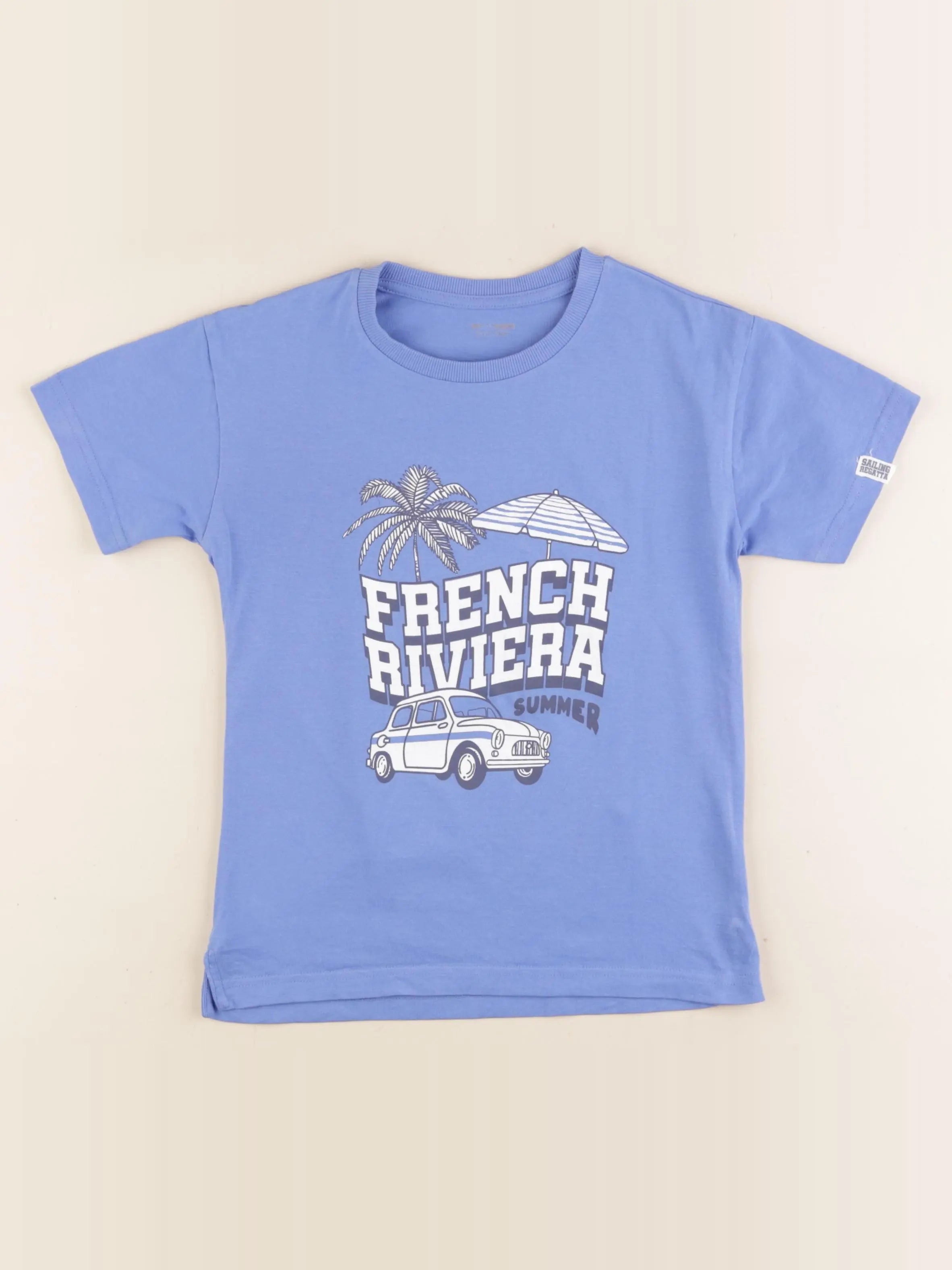 Vertbaudet - tee-shirt bleu - 6 ans