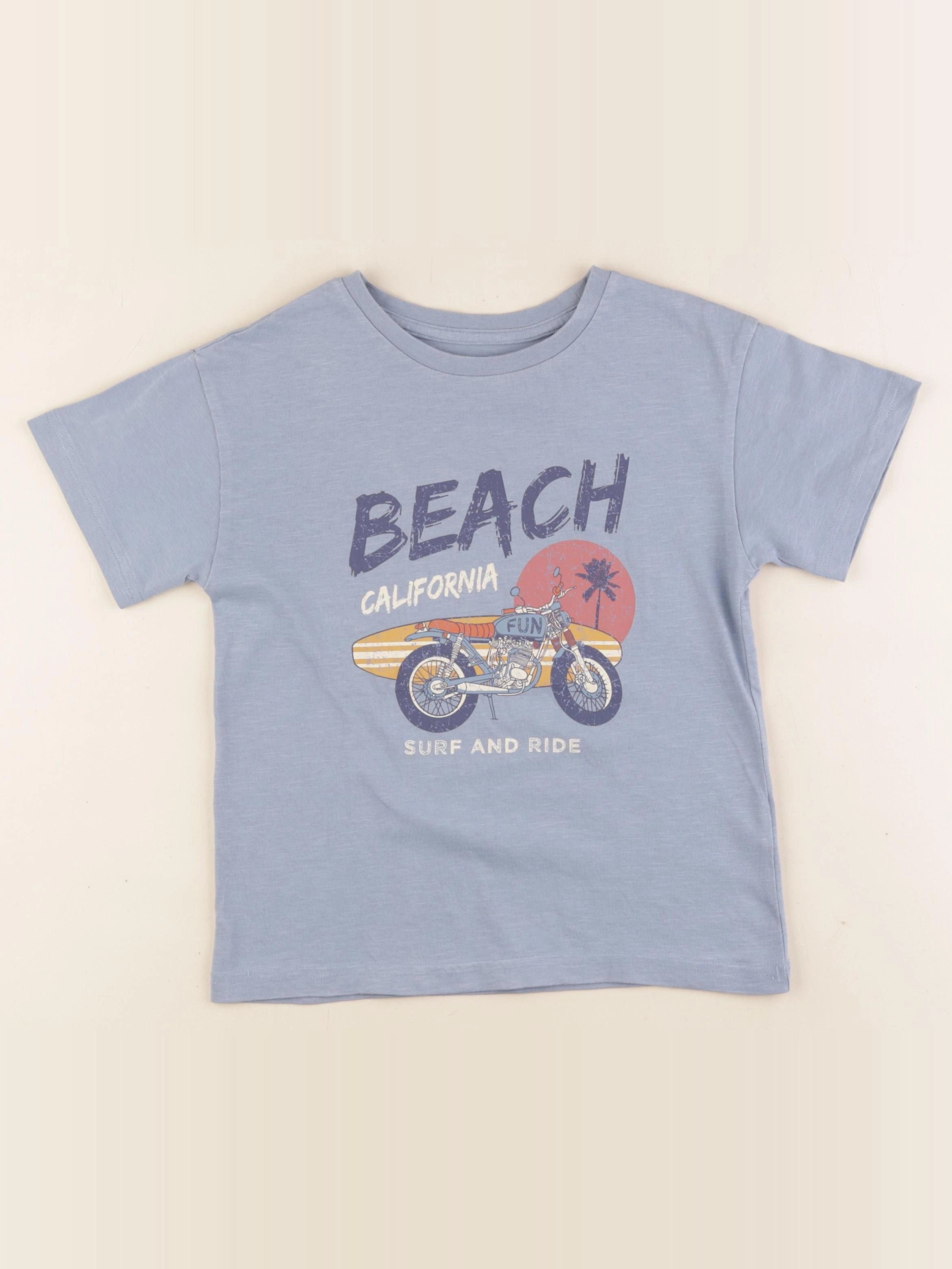 Vertbaudet - tee-shirt bleu - 6 ans