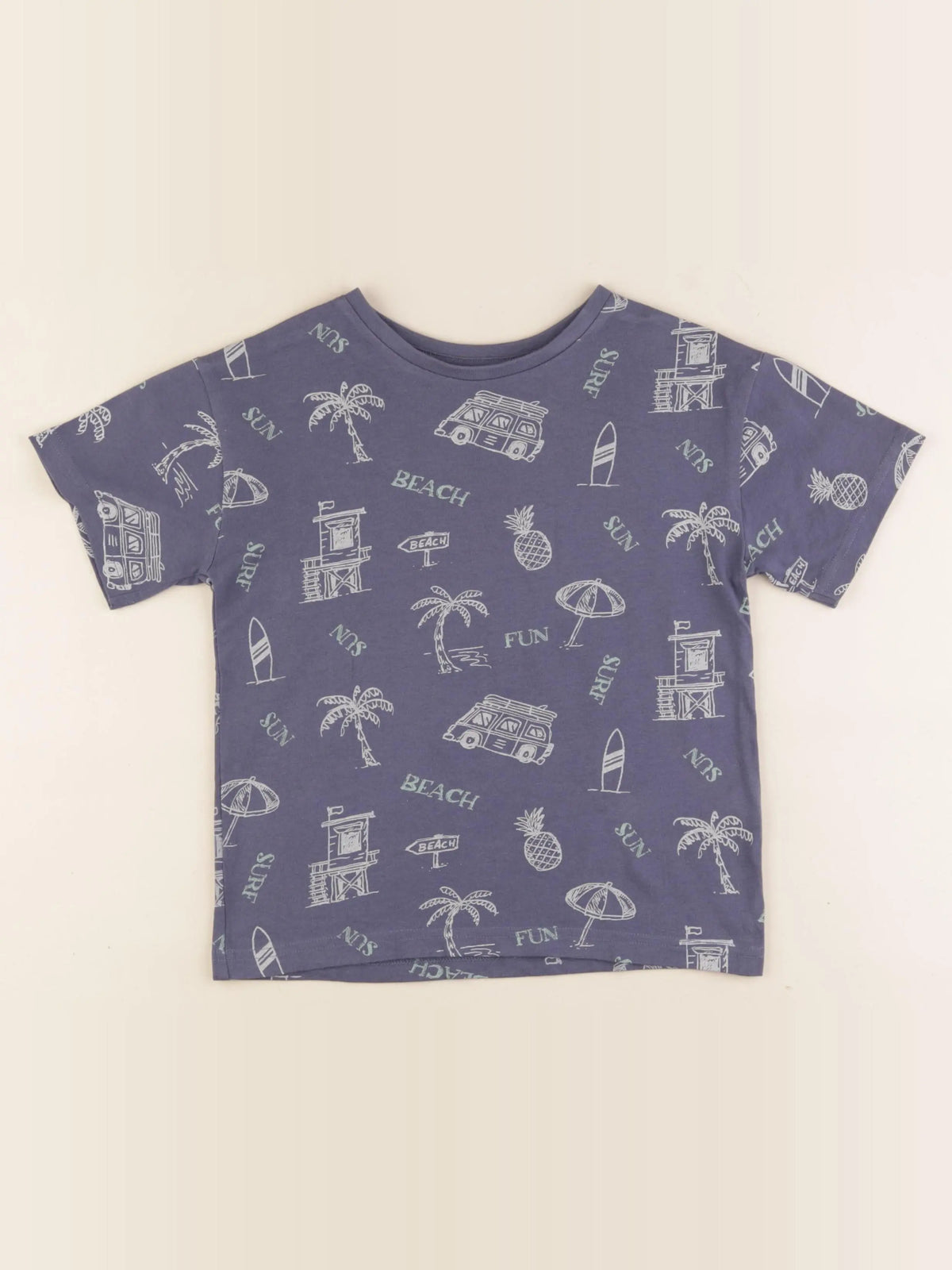 Vertbaudet - tee-shirt bleu - 6 ans