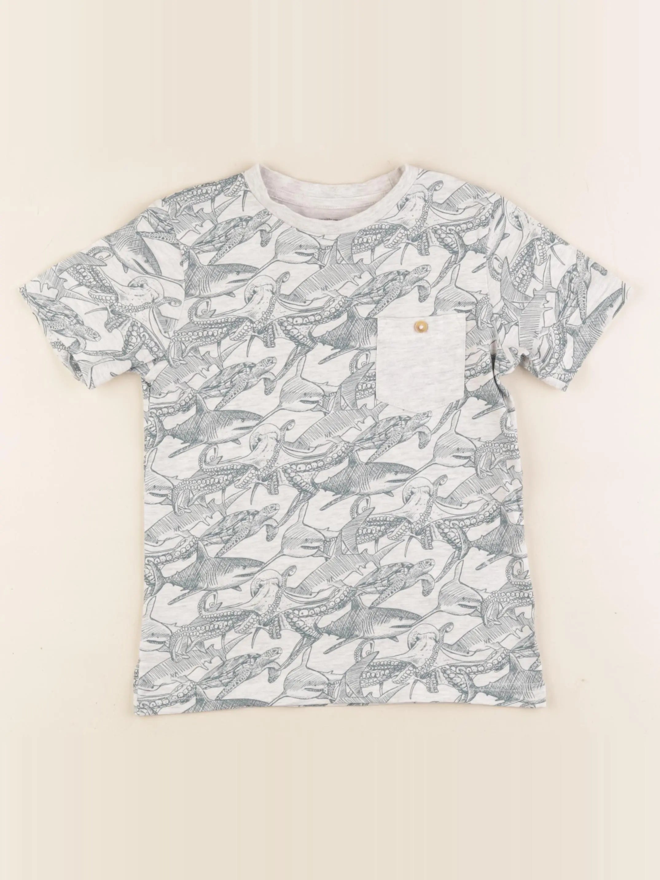 Vertbaudet - tee-shirt gris - 6 ans