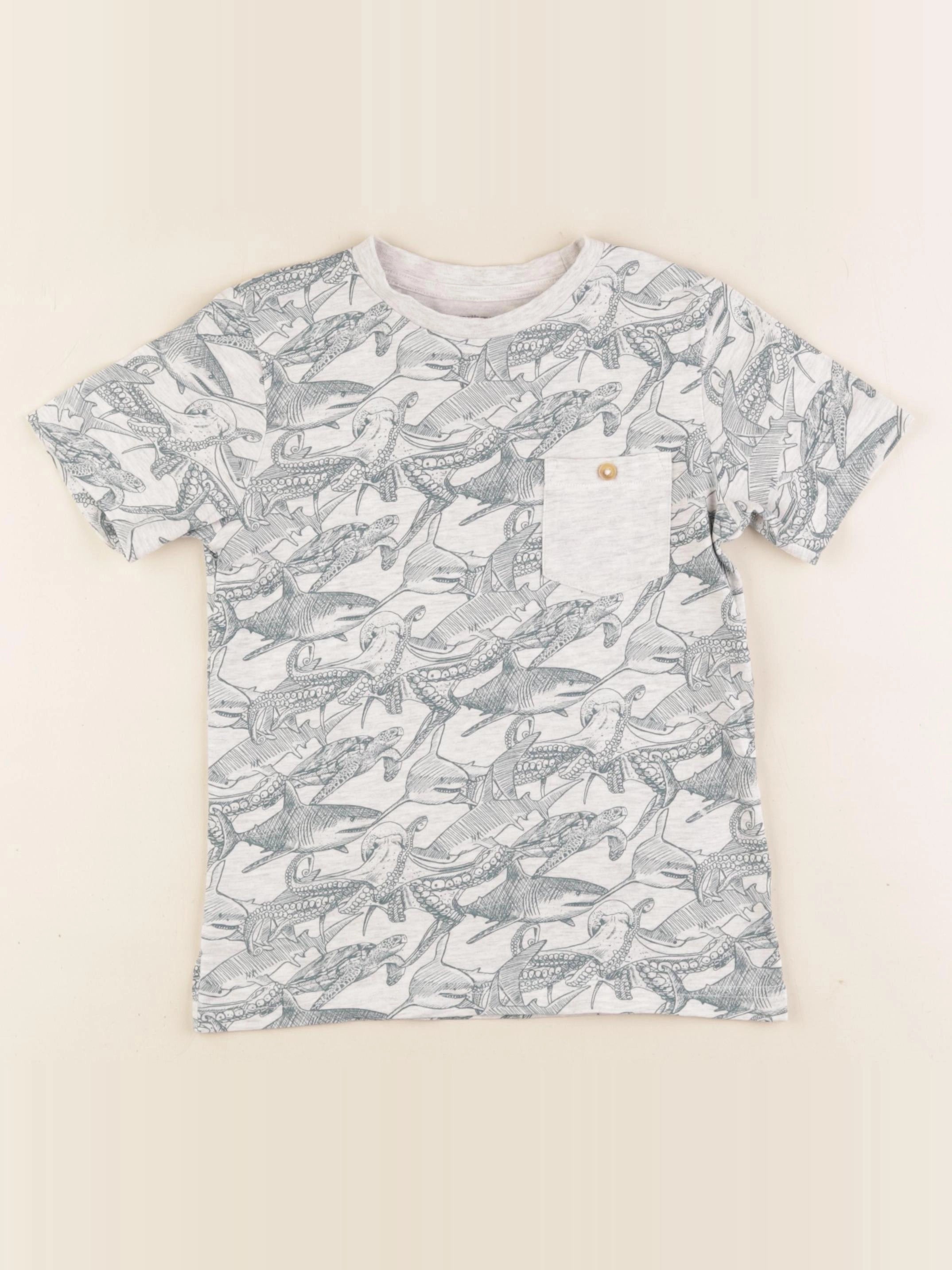 Vertbaudet - tee-shirt gris - 6 ans