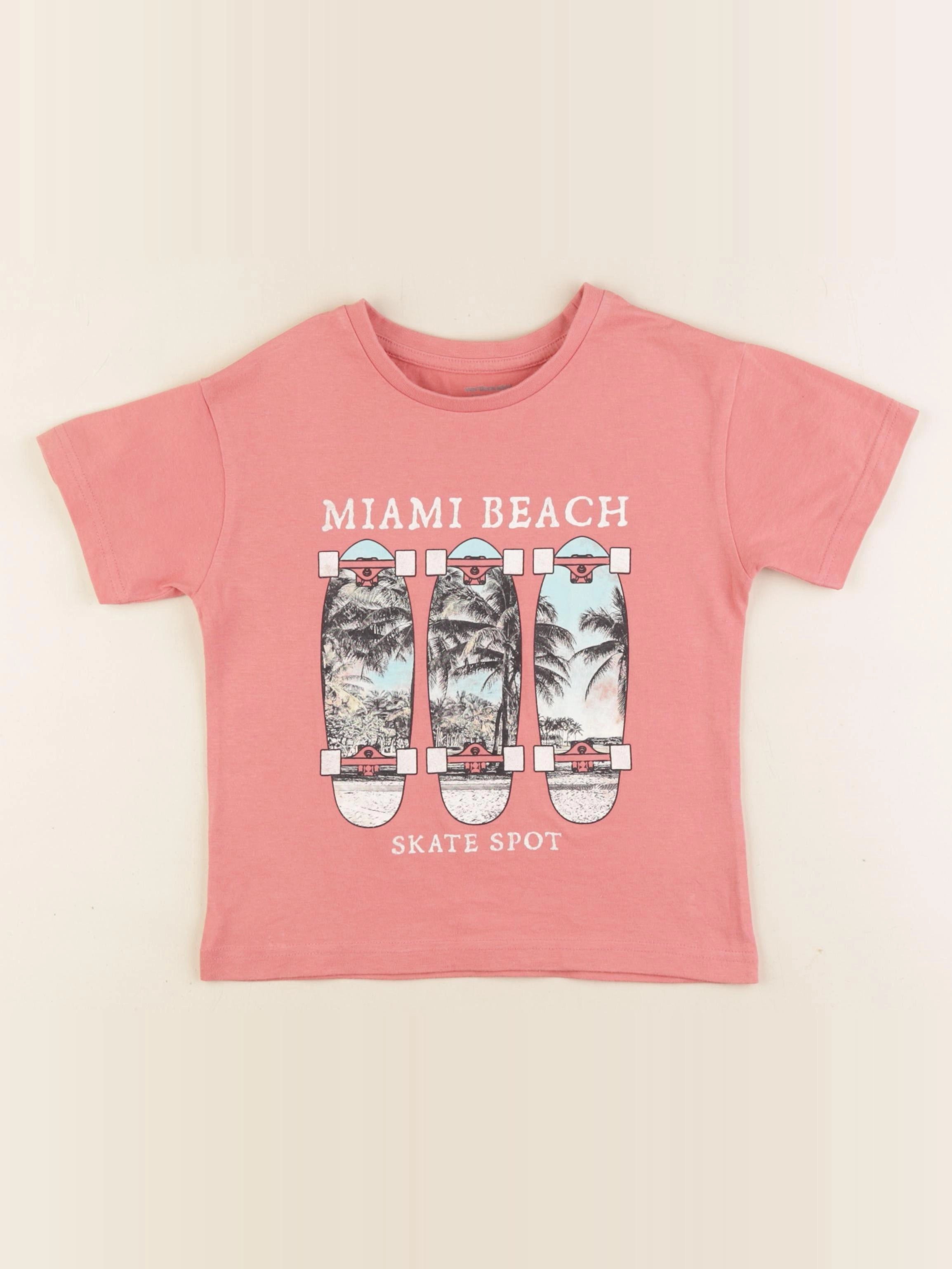 Vertbaudet - tee-shirt rose - 5 ans