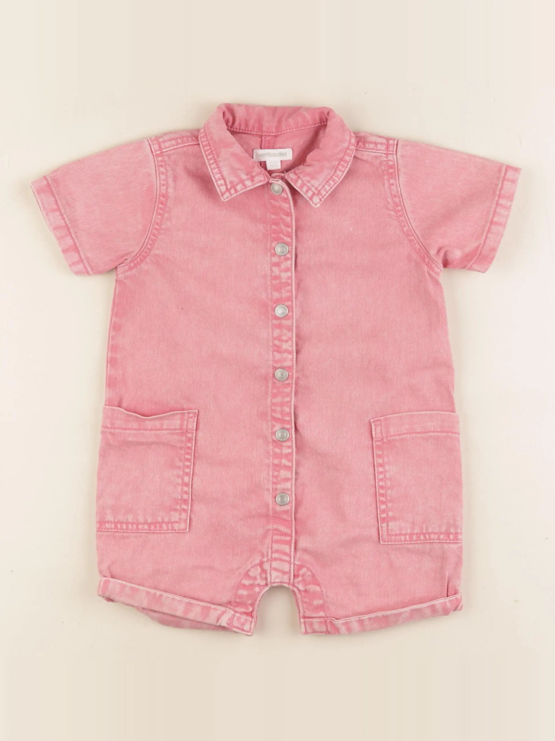 Vertbaudet - combinaison rose - 18 mois