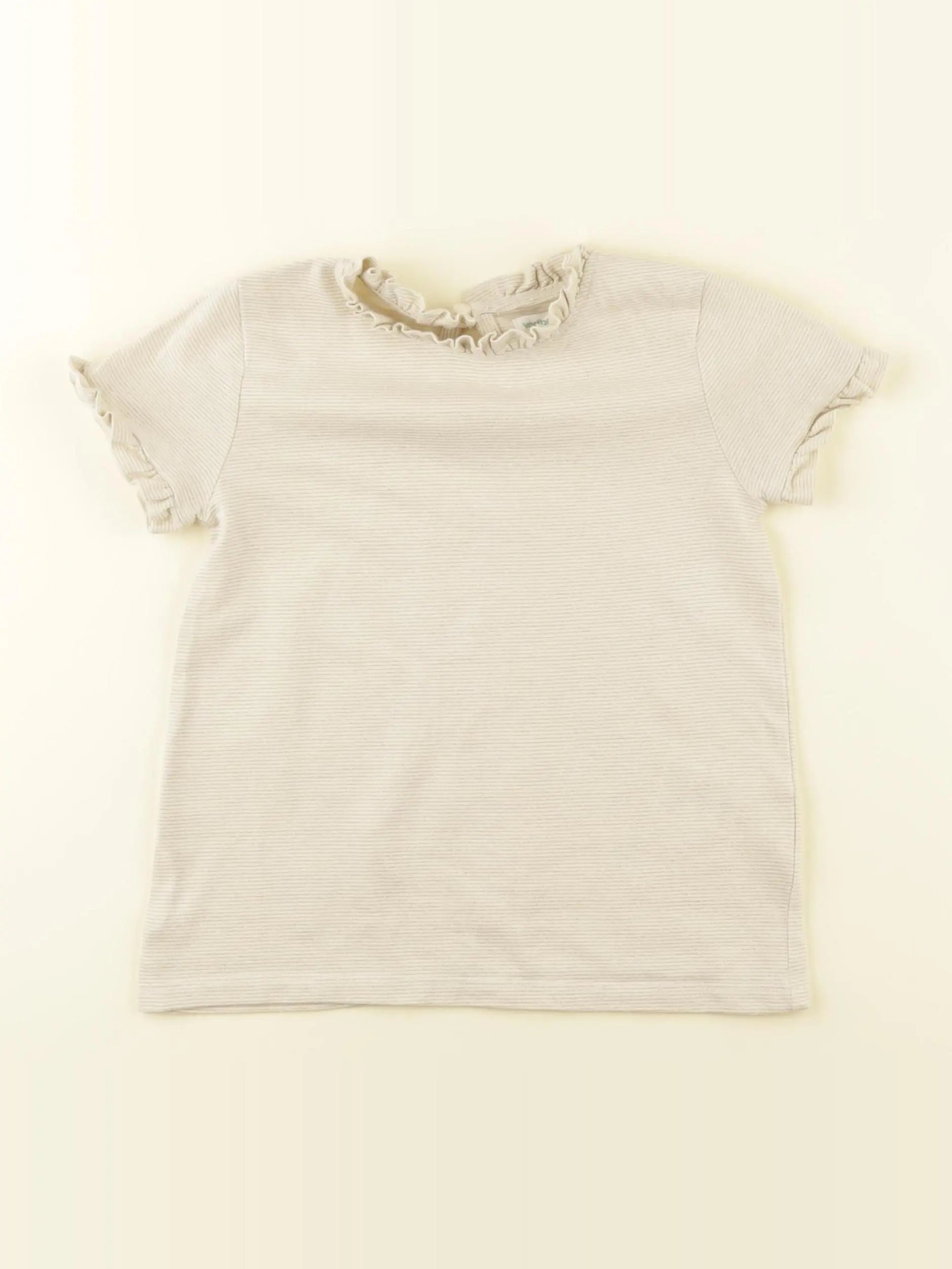Vertbaudet - tee-shirt beige, or - 4 ans