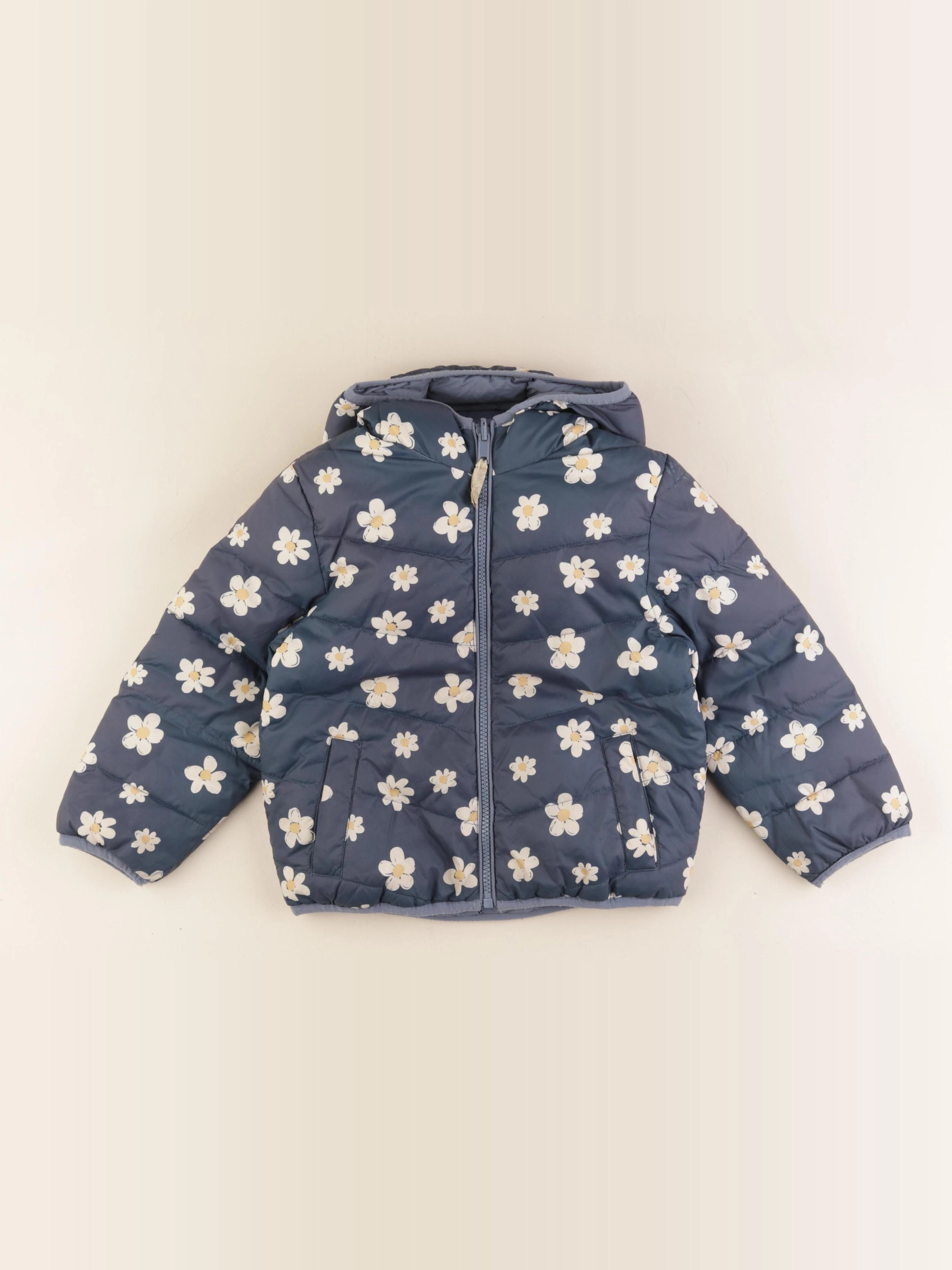 Vertbaudet - doudoune réversible bleu - 6 ans