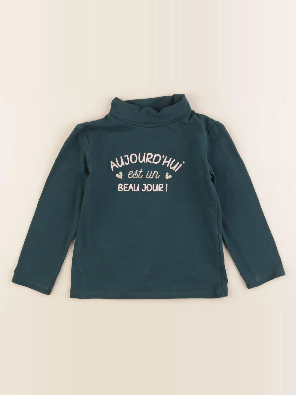 Vertbaudet - sous-pull vert - 3 ans