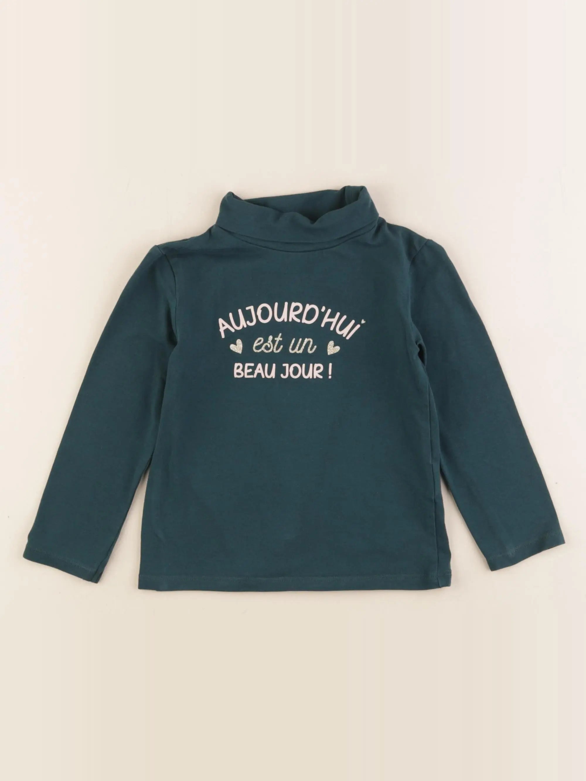 Vertbaudet - sous-pull vert - 3 ans