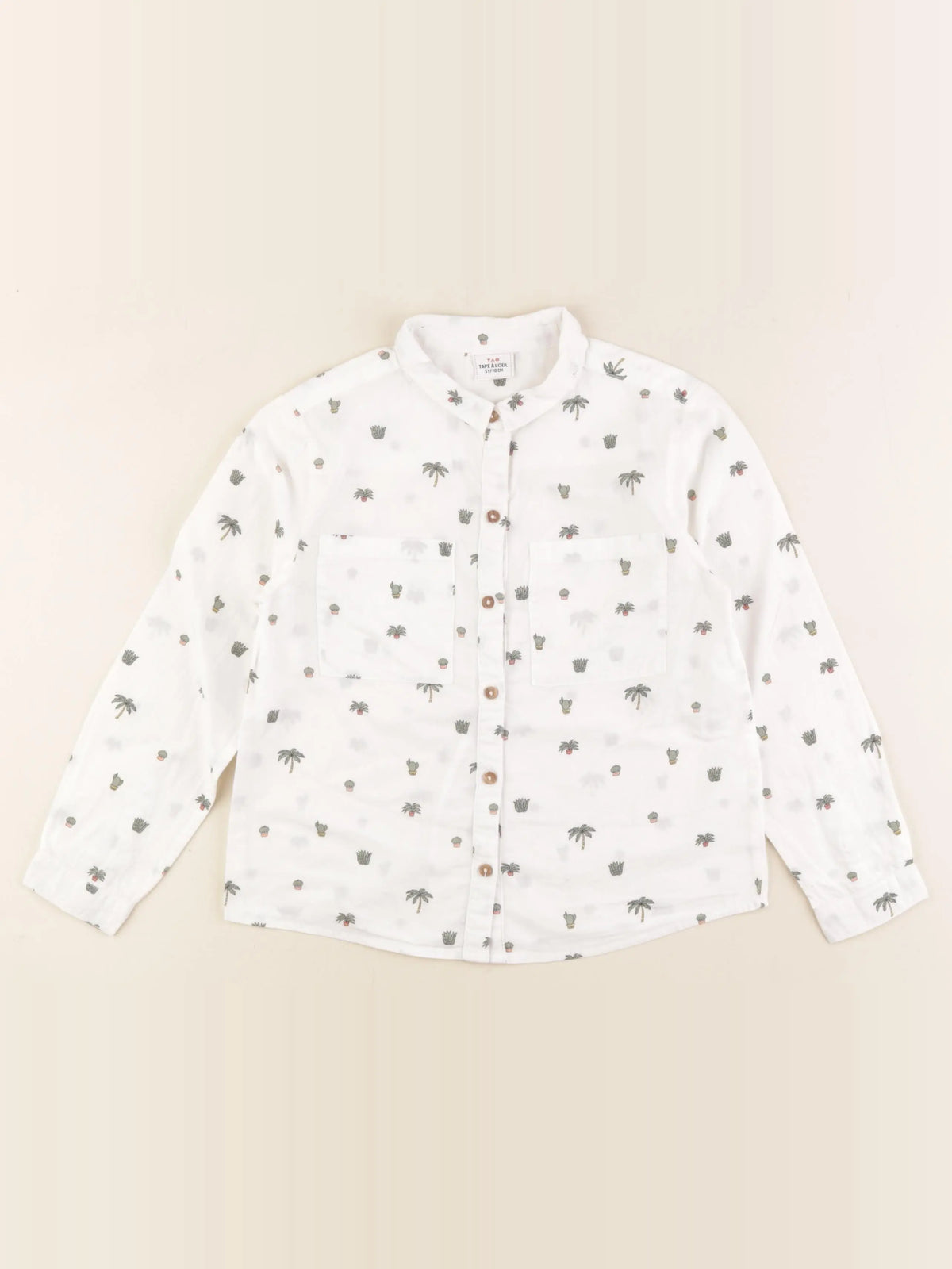 Tape à l'oeil - chemise blanc, vert - 5 ans