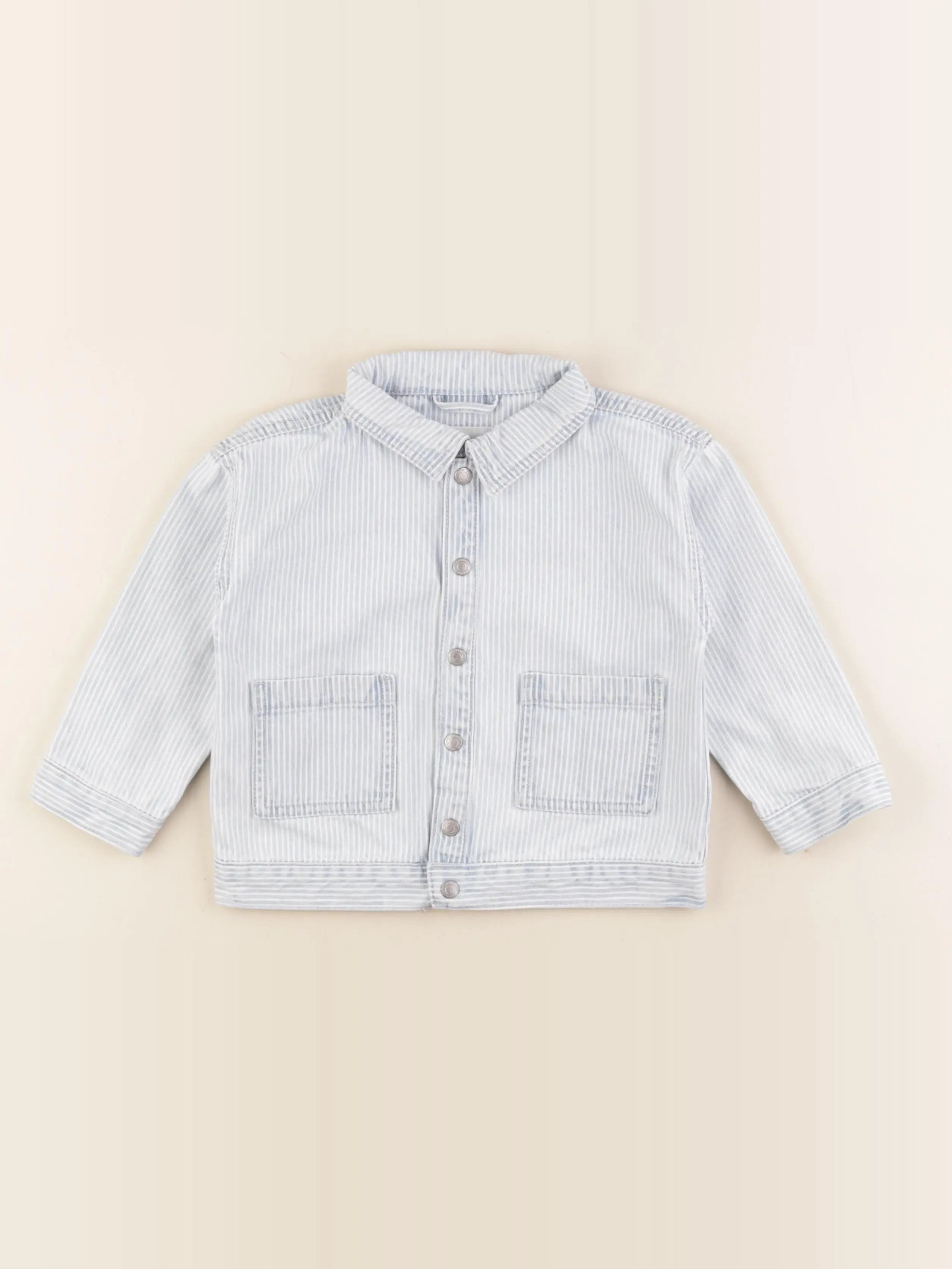 Vertbaudet - chemise bleu, blanc - 36 mois