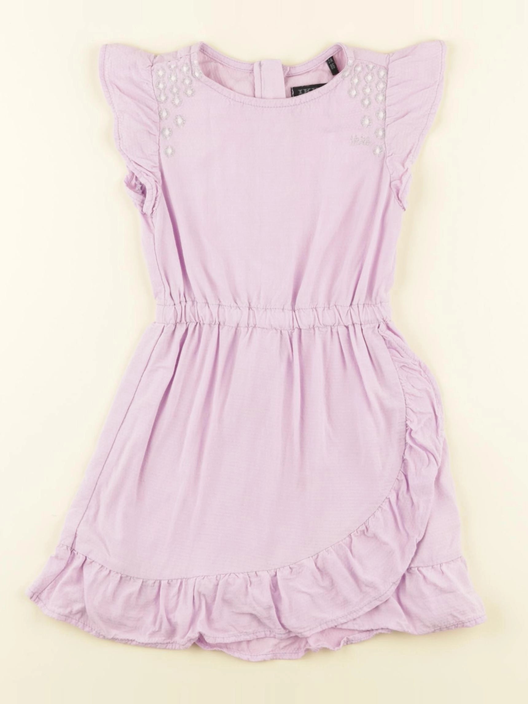 IKKS - robe violet, argent - 2 ans