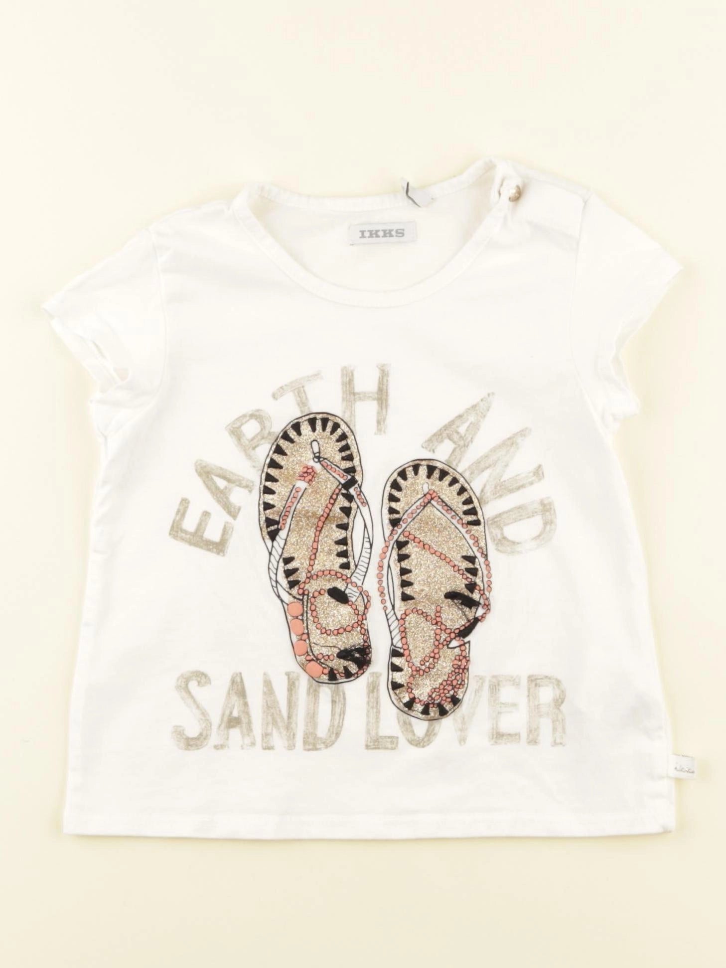 IKKS - débardeur blanc, or - 2 ans