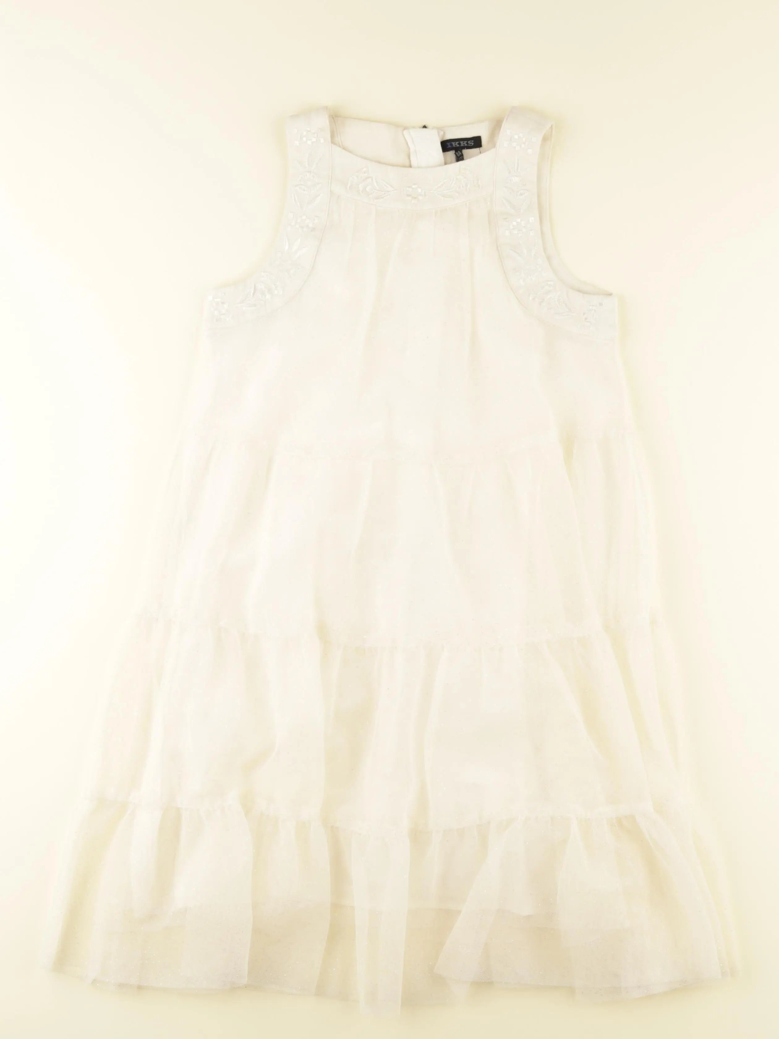 IKKS - robe beige, argent - 8 ans