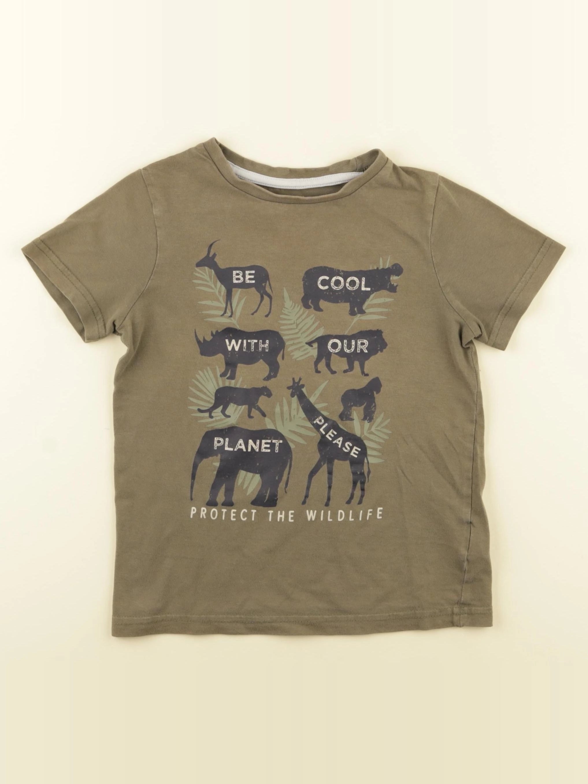 Vertbaudet - tee-shirt vert - 5 ans