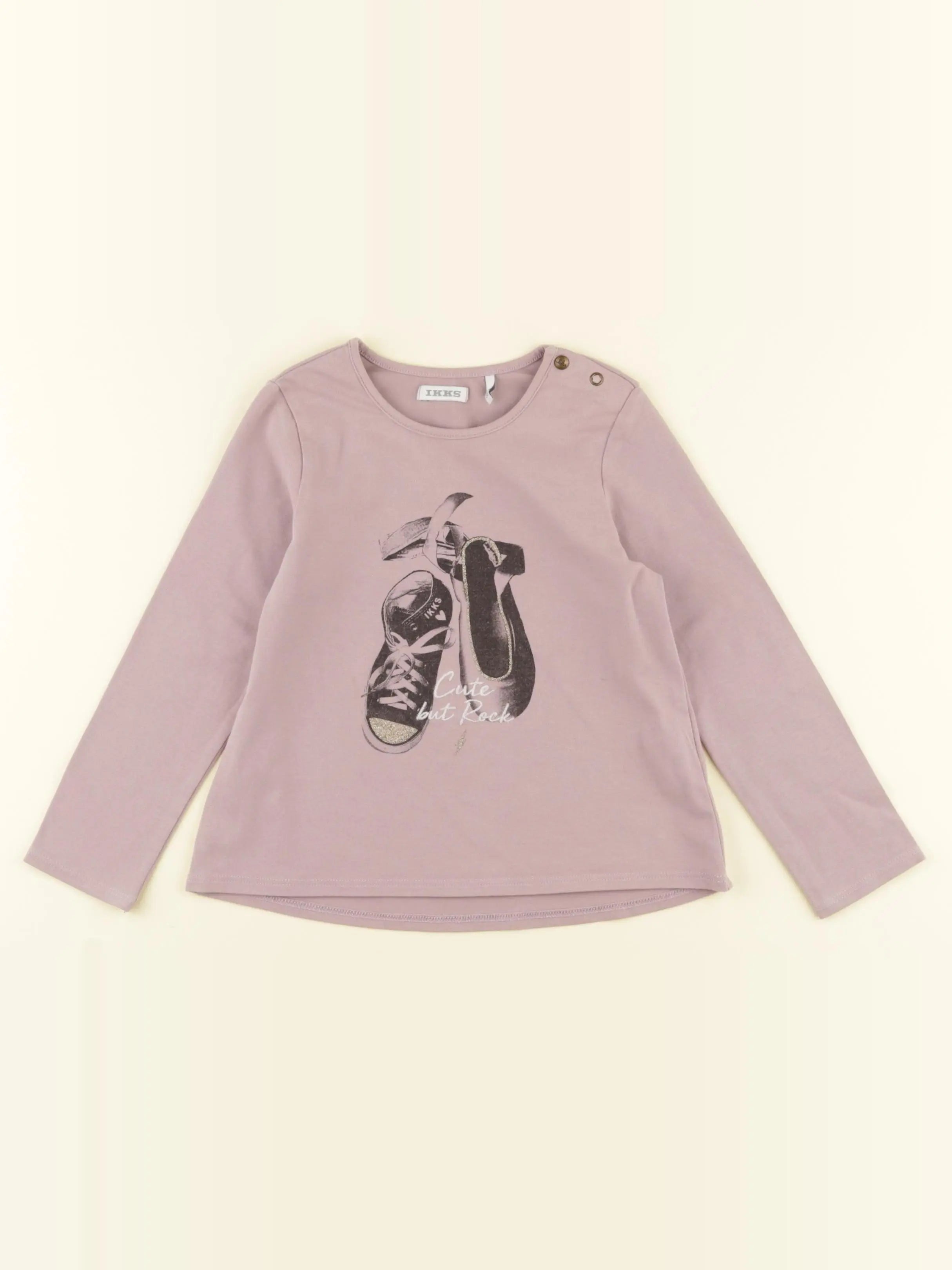 IKKS - tee-shirt violet, or - 3 ans
