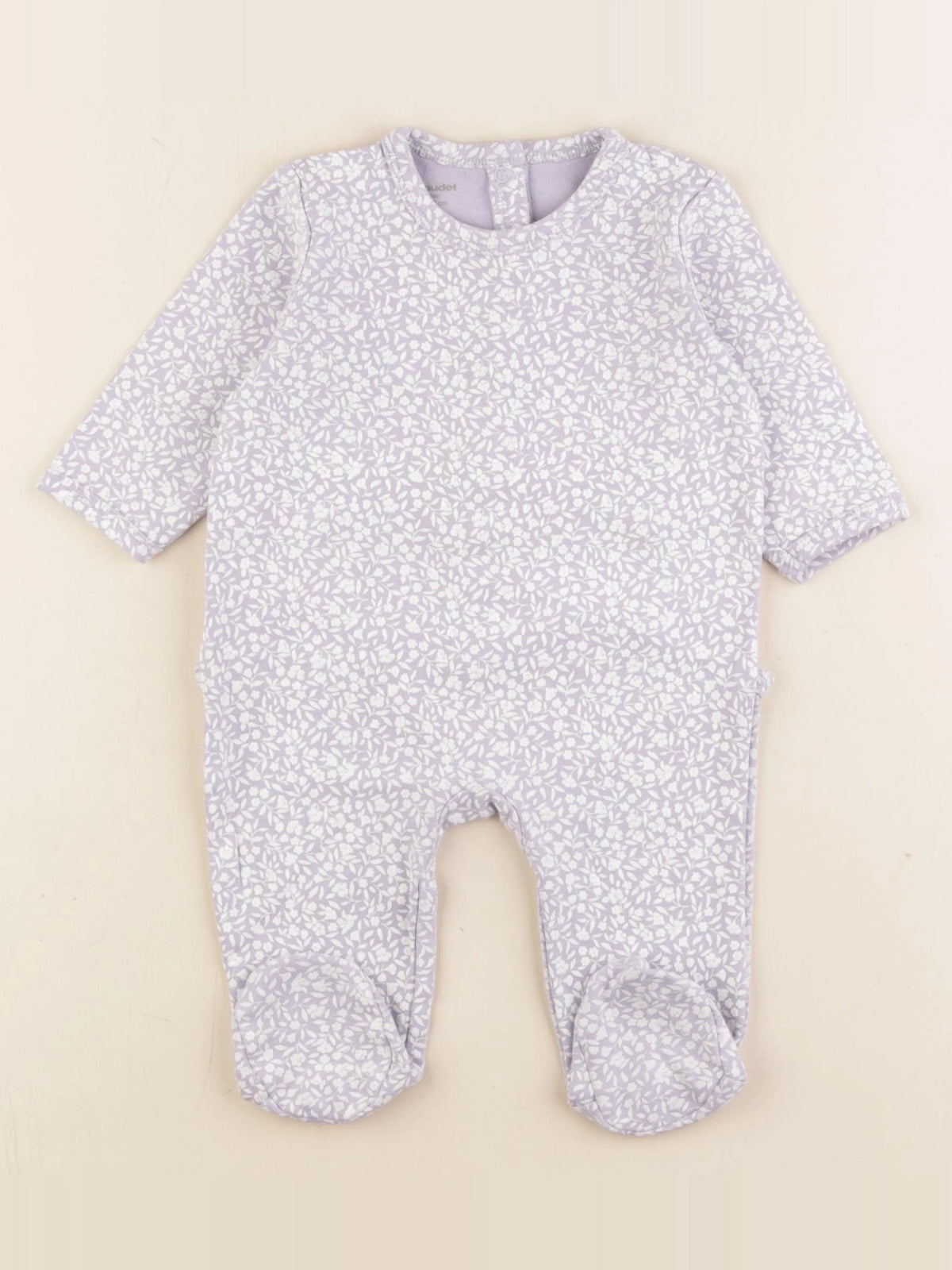 Vertbaudet - pyjama coton violet - 6 mois