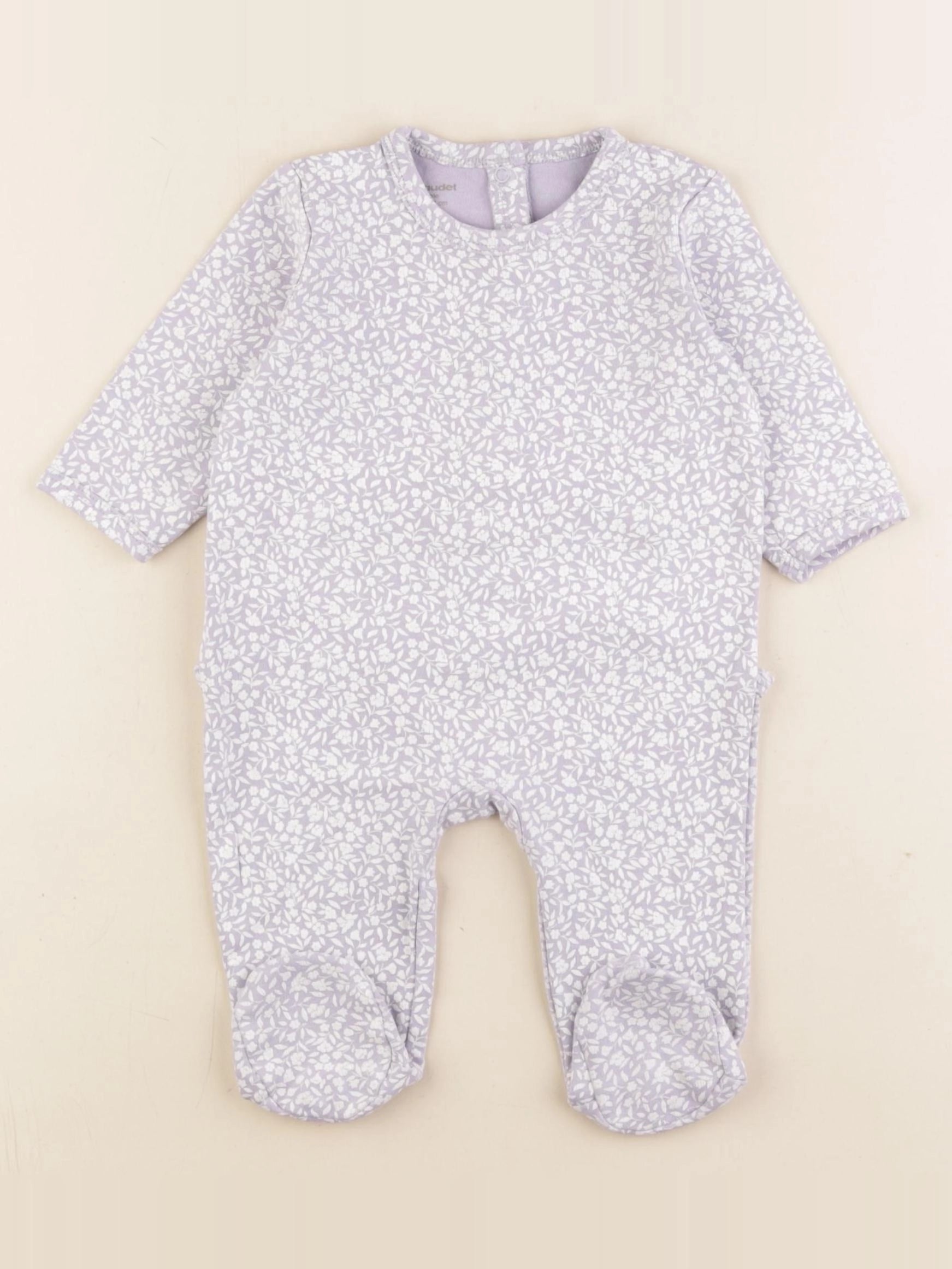 Vertbaudet - pyjama coton violet - 6 mois