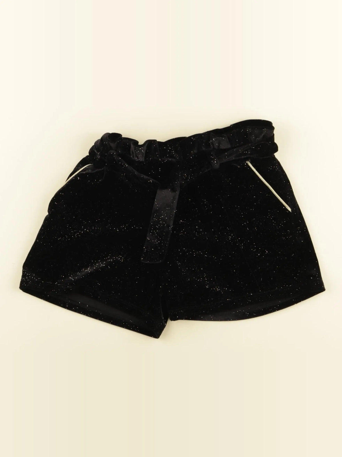 Vertbaudet - short noir, or - 8 ans