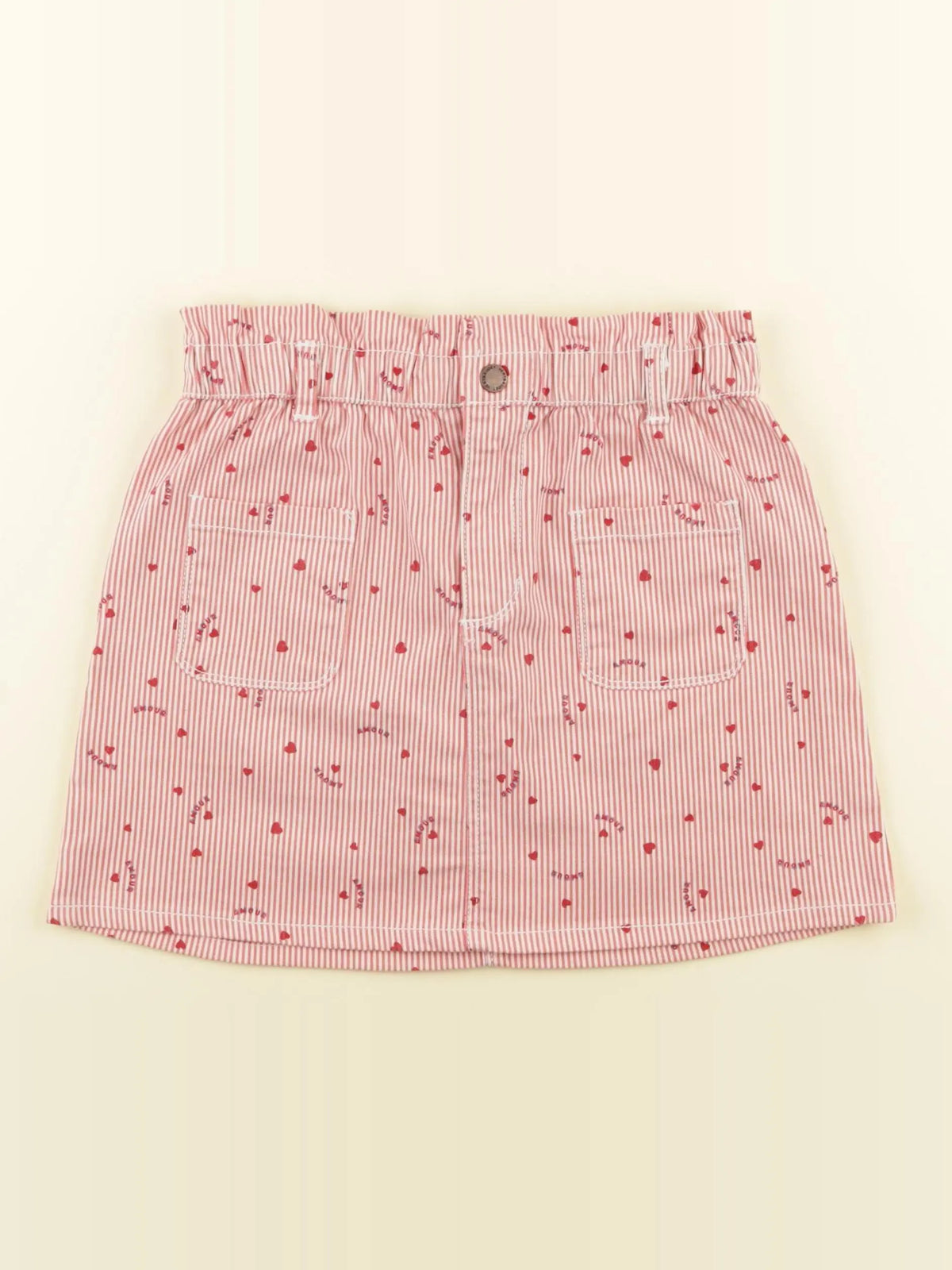 Vertbaudet - jupe blanc, rouge - 9 ans