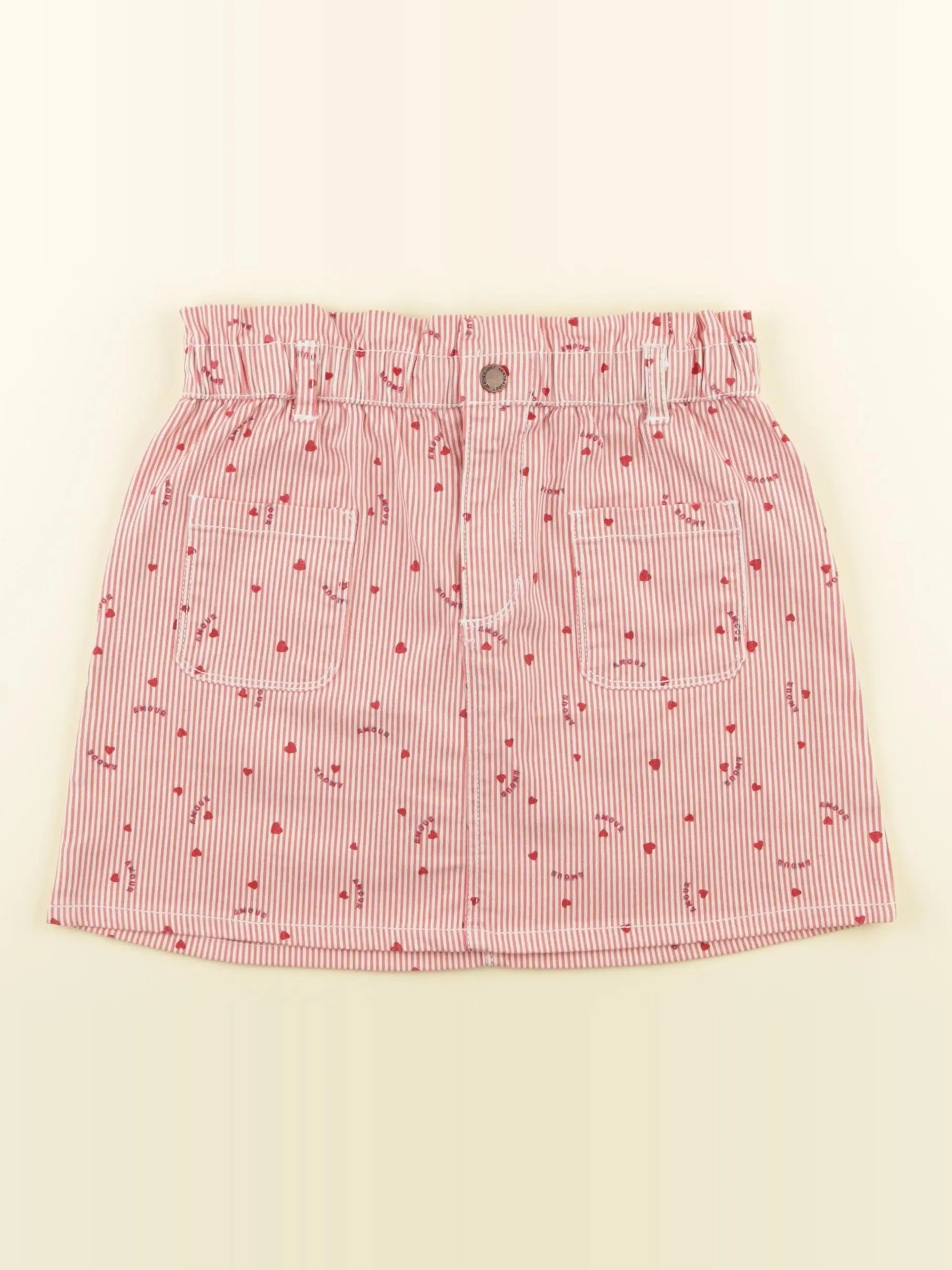 Vertbaudet - jupe blanc, rouge - 9 ans