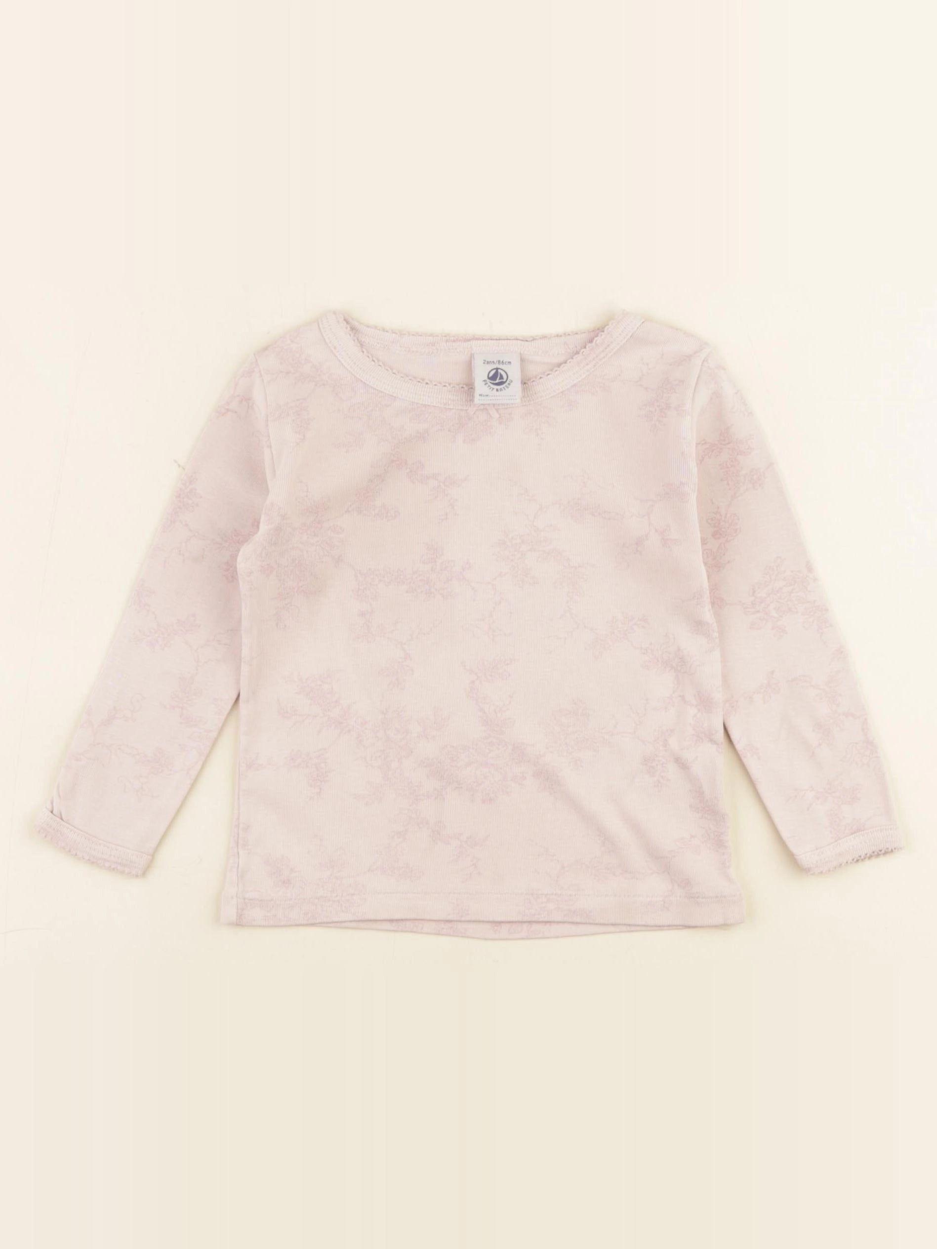 Petit Bateau - maillot de corps rose - 2 ans