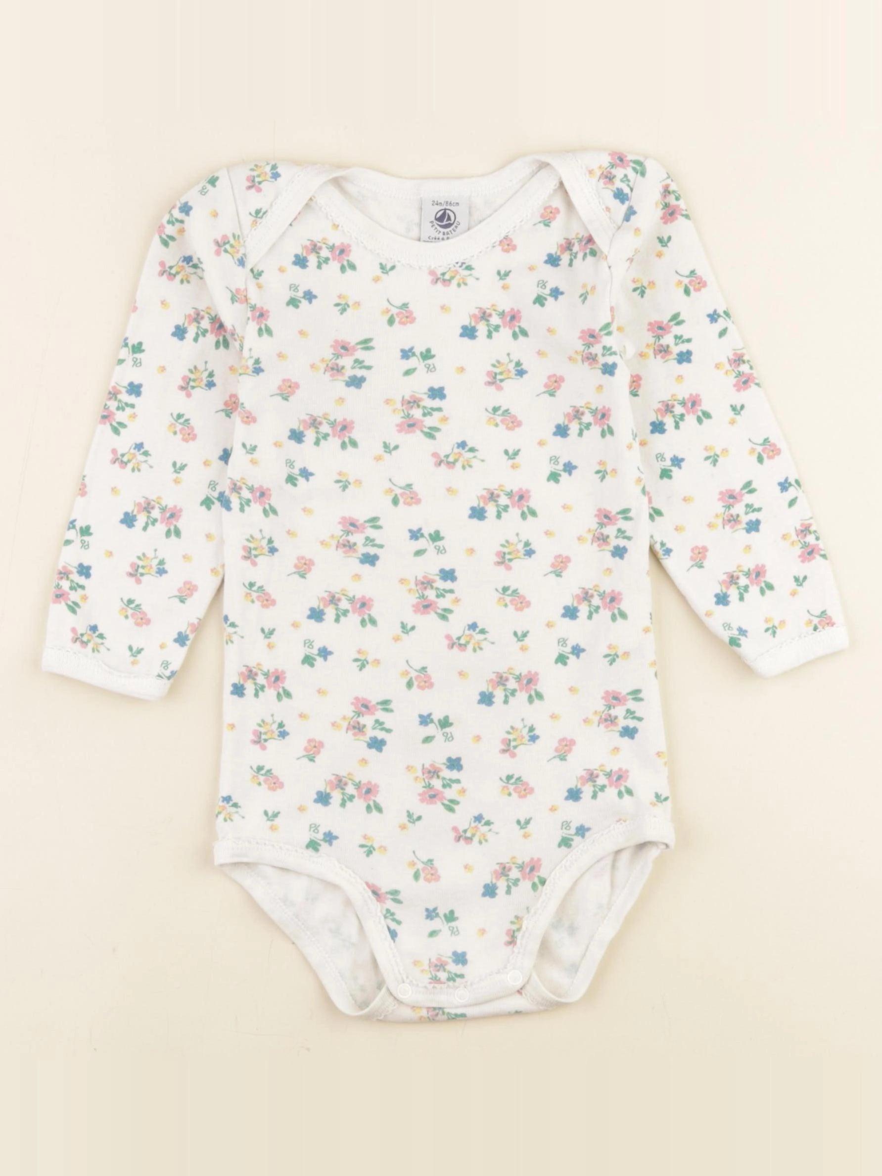 Petit Bateau - body blanc - 24 mois