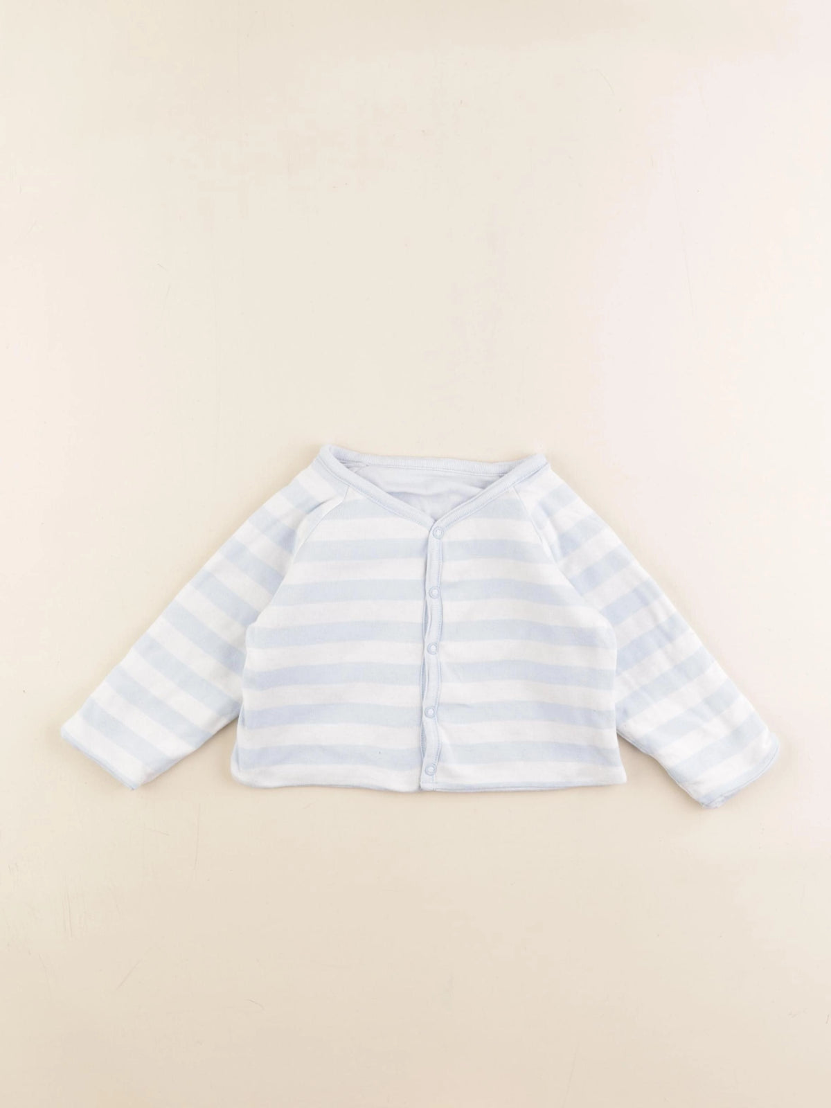 Petit Bateau - sweat blanc, bleu - 12 mois
