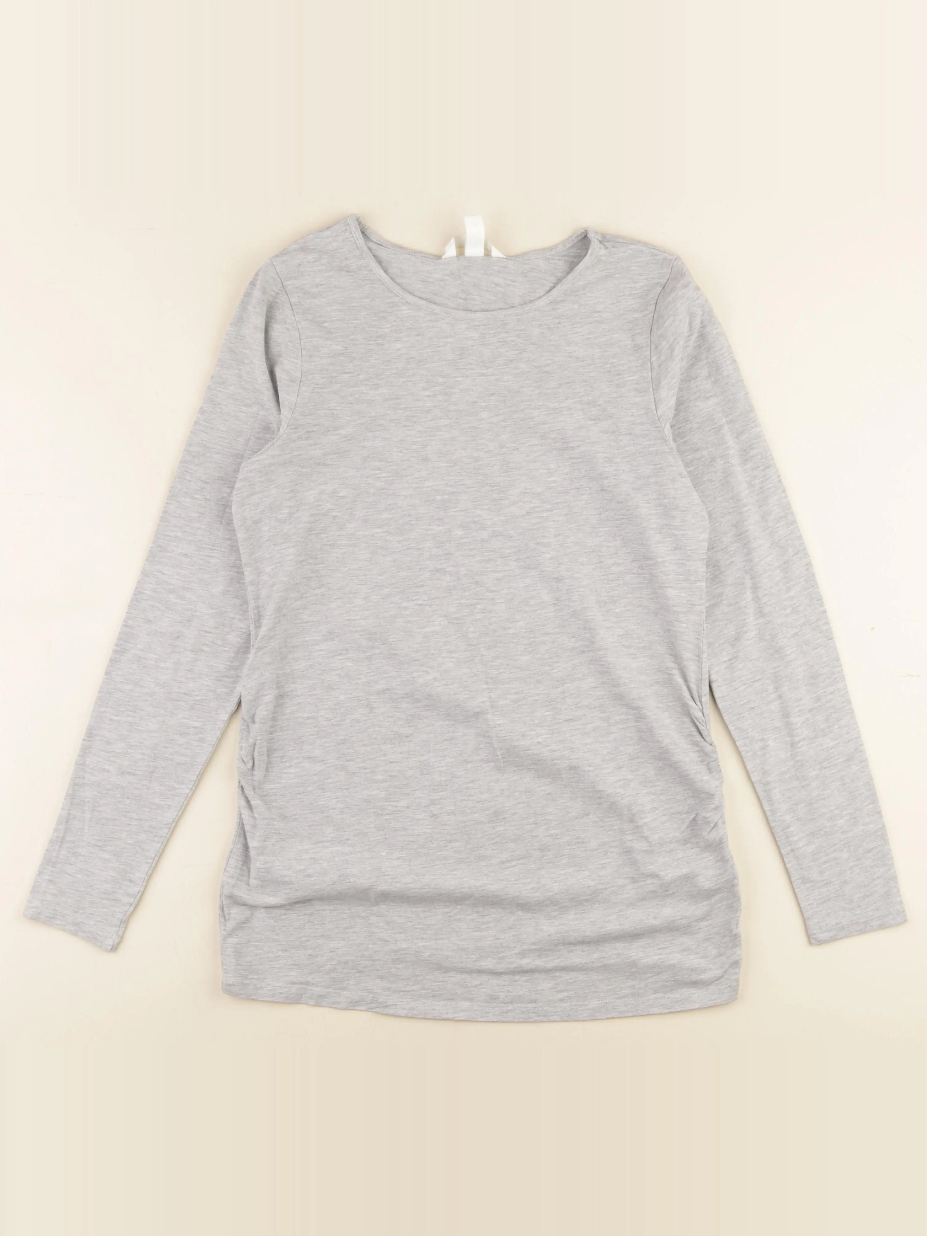 H&M - tee-shirt grossesse gris - 40 à 42