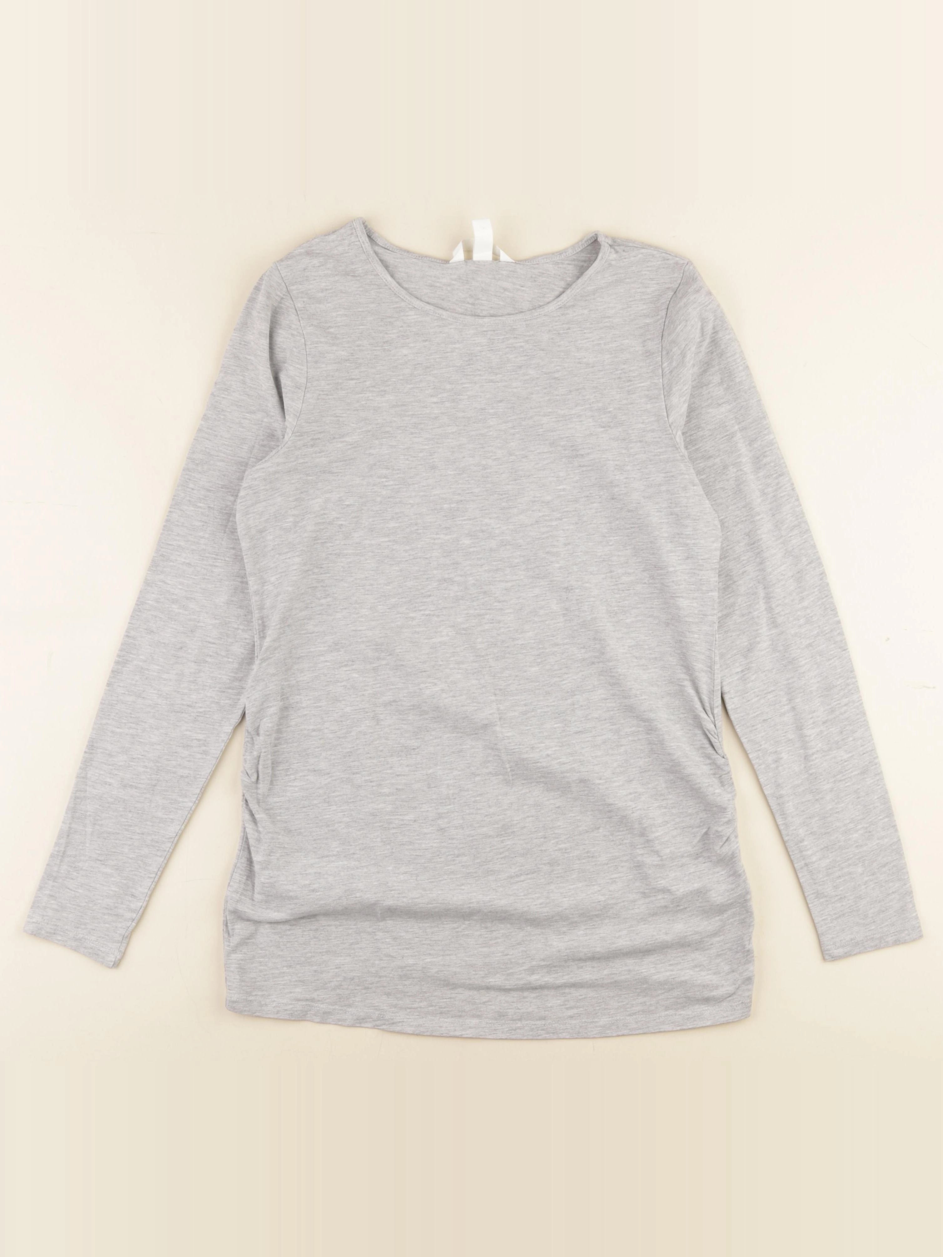 H&M - tee-shirt grossesse gris - 40 à 42