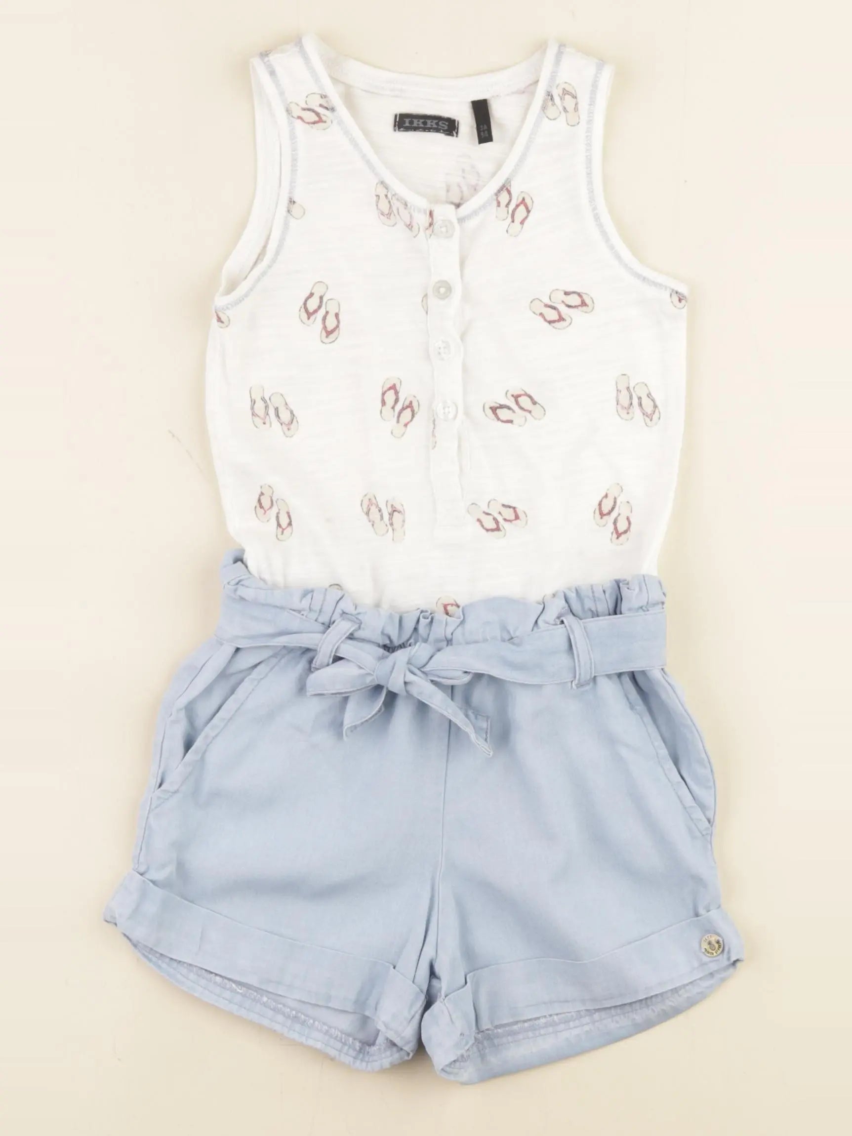 IKKS - combinaison bleu, blanc - 3 ans