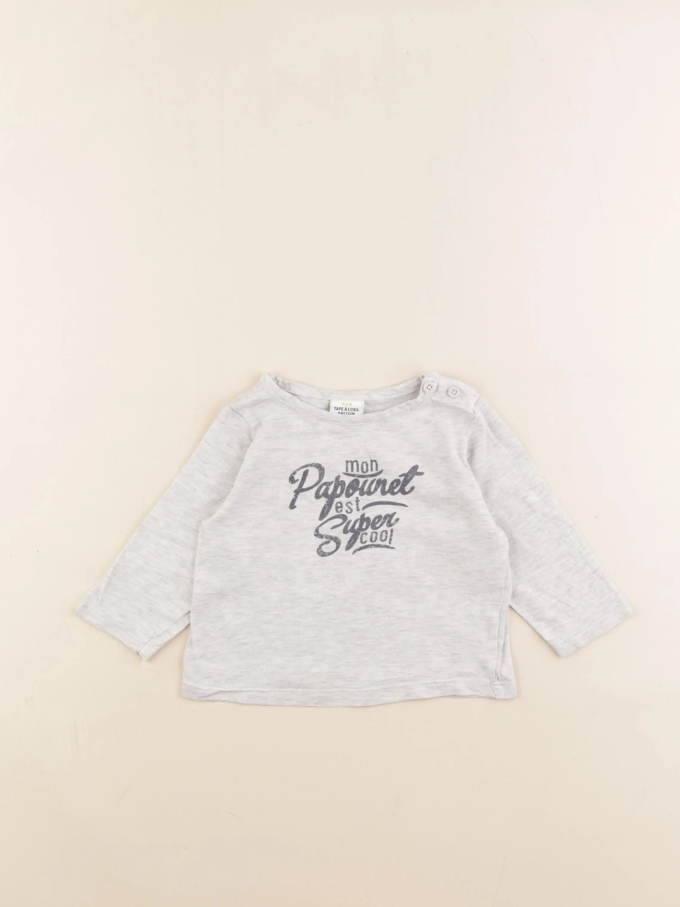 Tape à l'oeil - tee-shirt gris - 9 mois