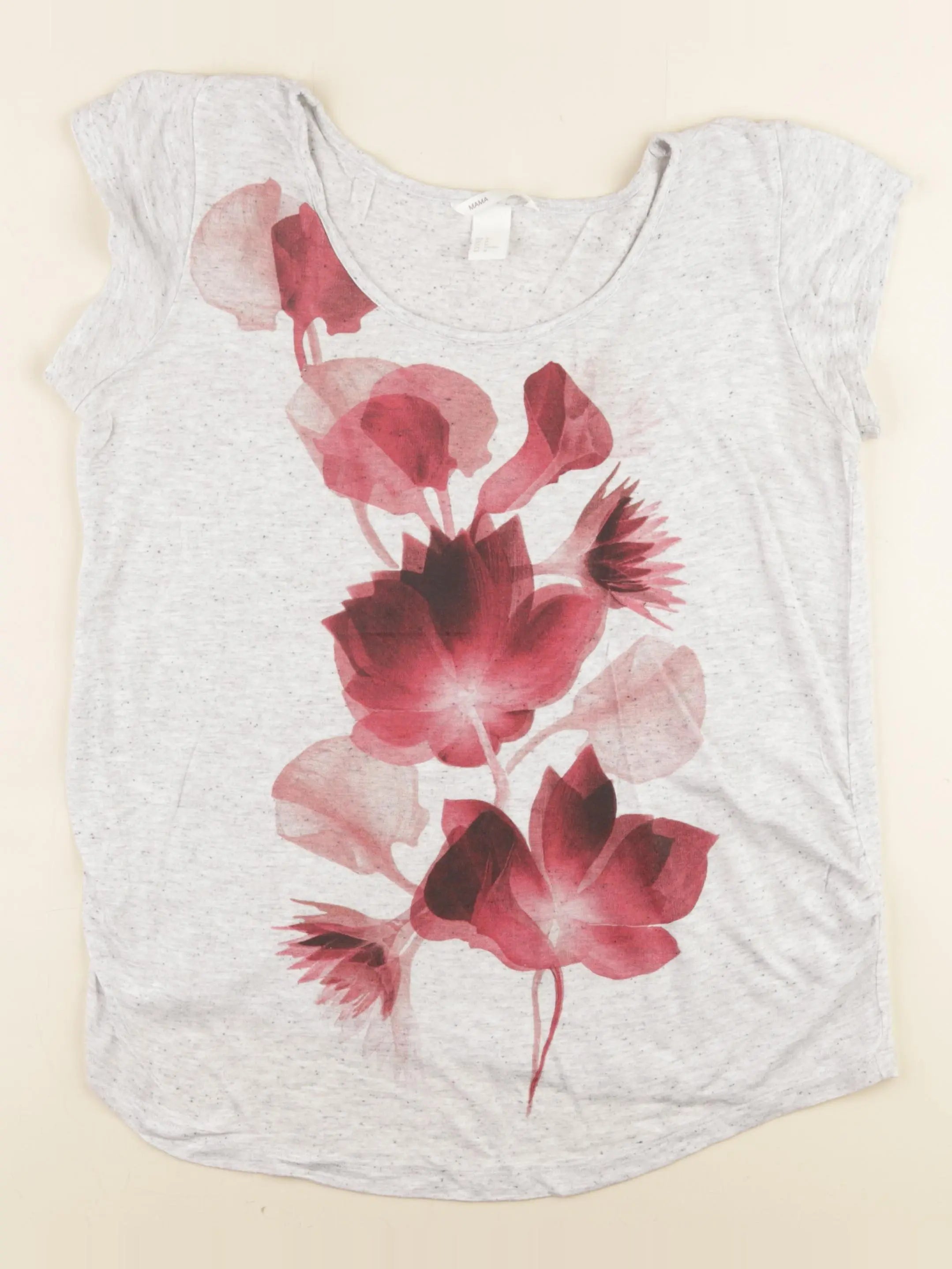 H&M - tee-shirt grossesse gris - 40 à 42