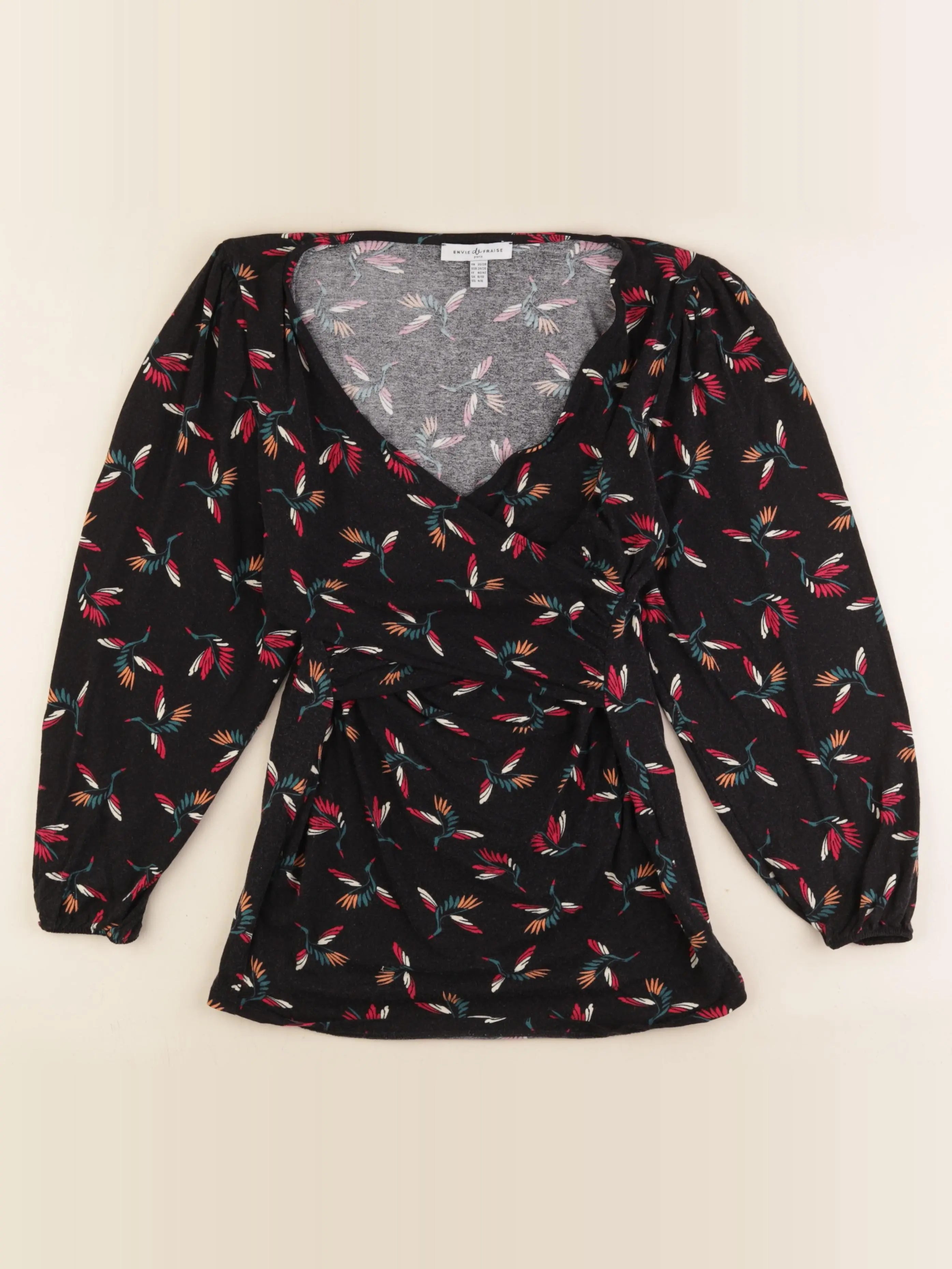 Envie de fraise - tee-shirt grossesse, allaitement noir - 36 à 38