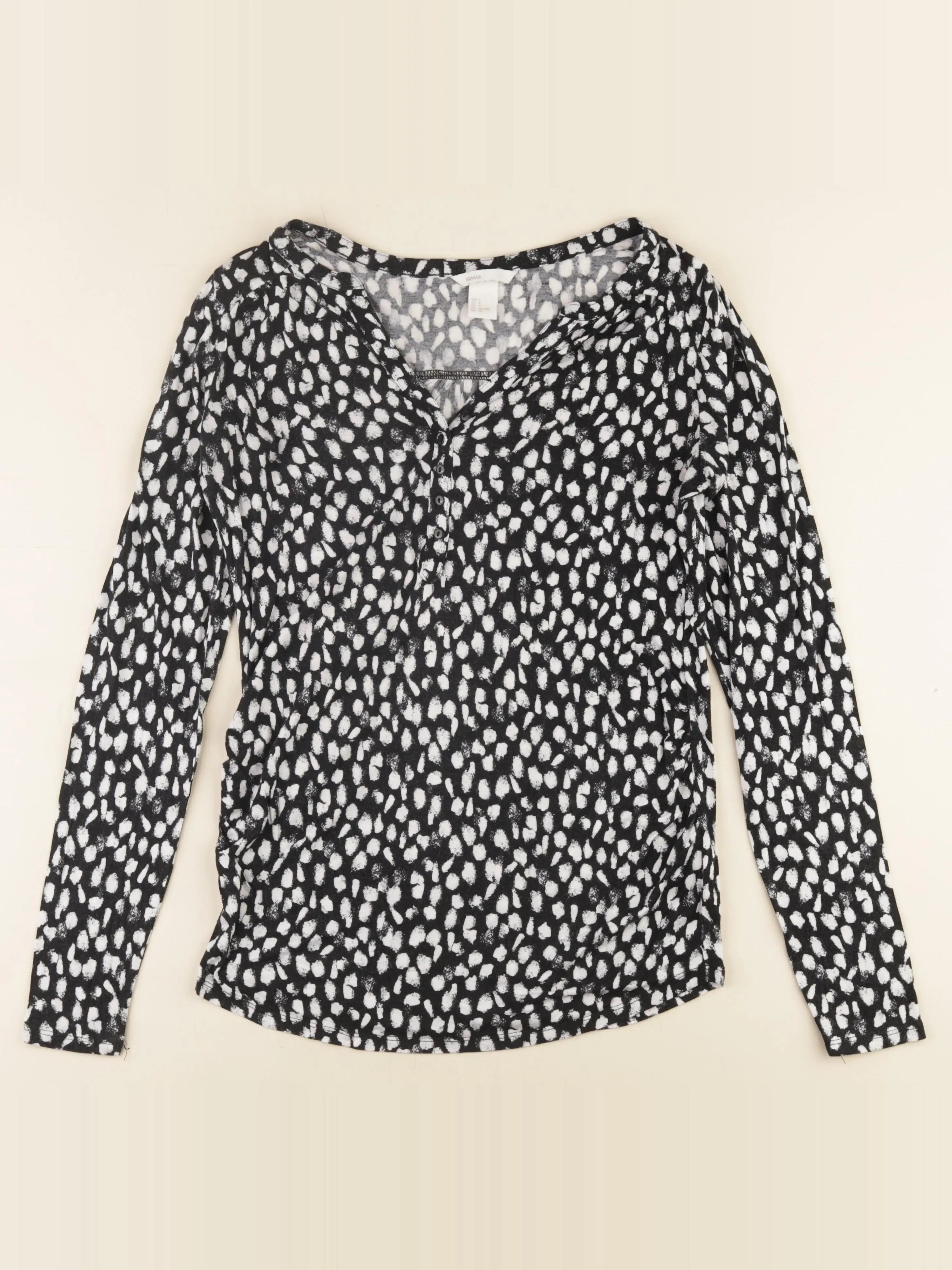 H&M - tee-shirt grossesse blanc, noir - 36 à 38