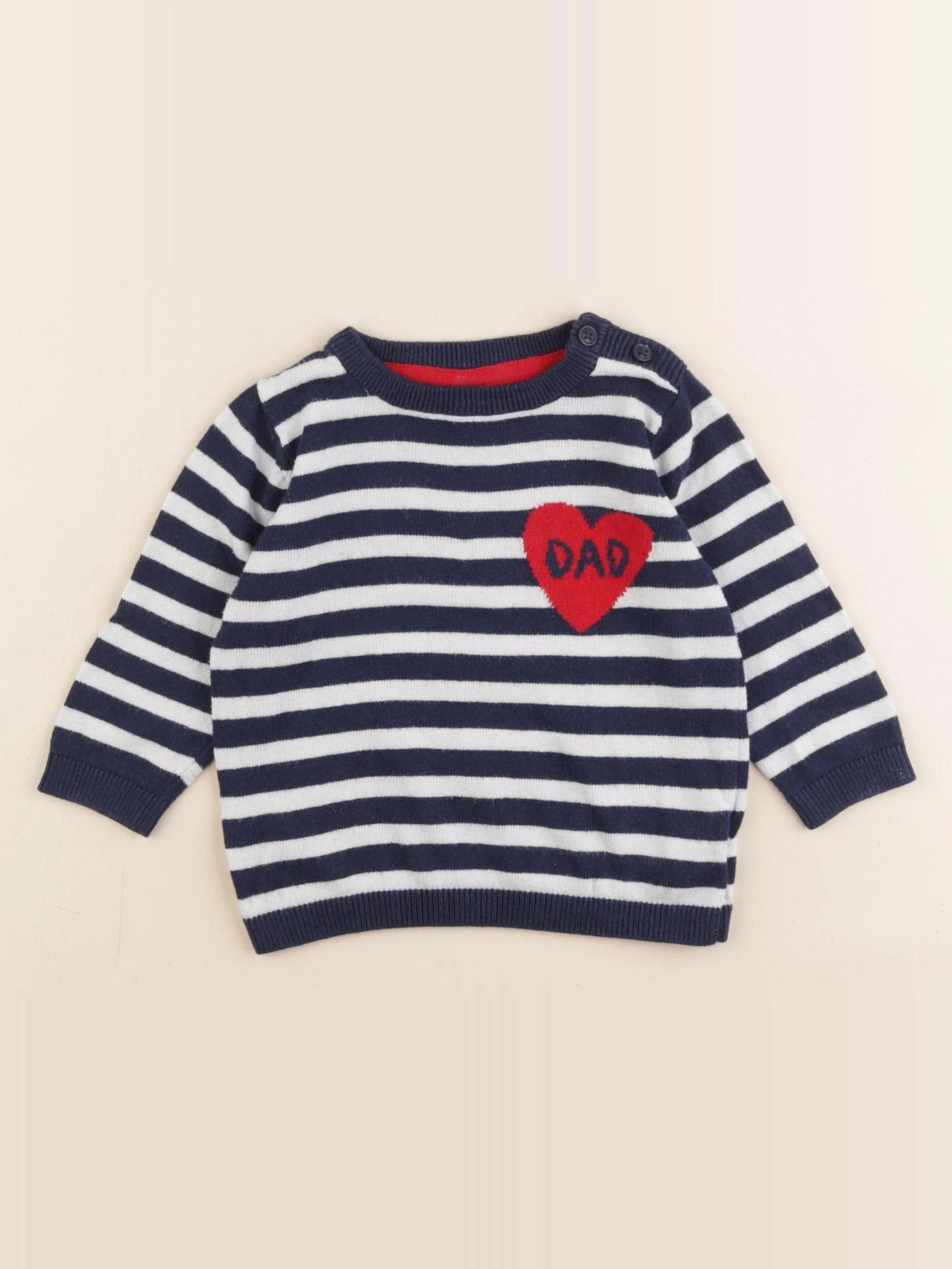 H&M - pull blanc - 4/6 mois