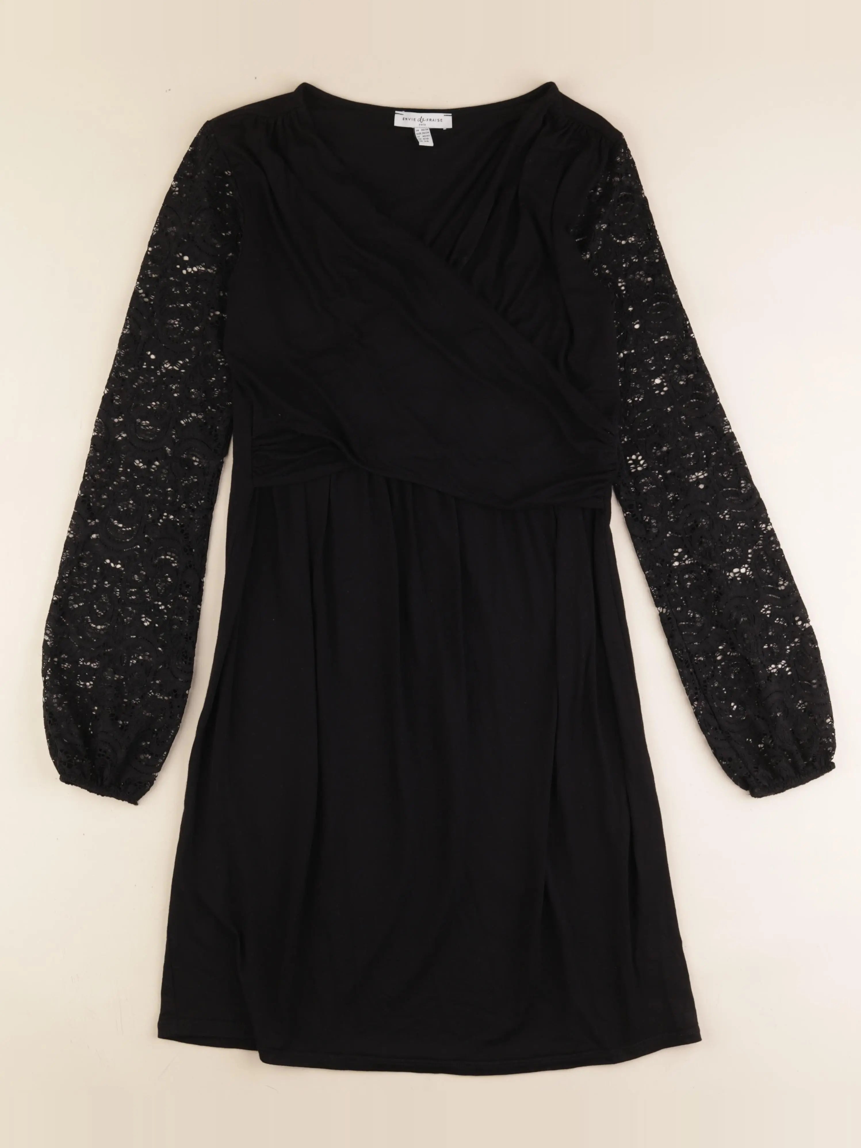 Envie de fraise - robe grossesse, allaitement noir - 36 à 38