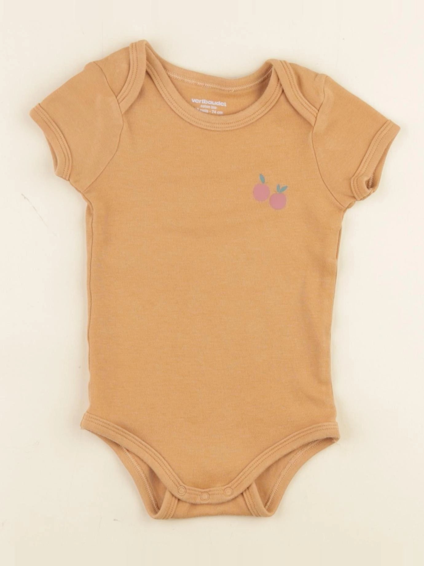 Vertbaudet - body marron - 12 mois