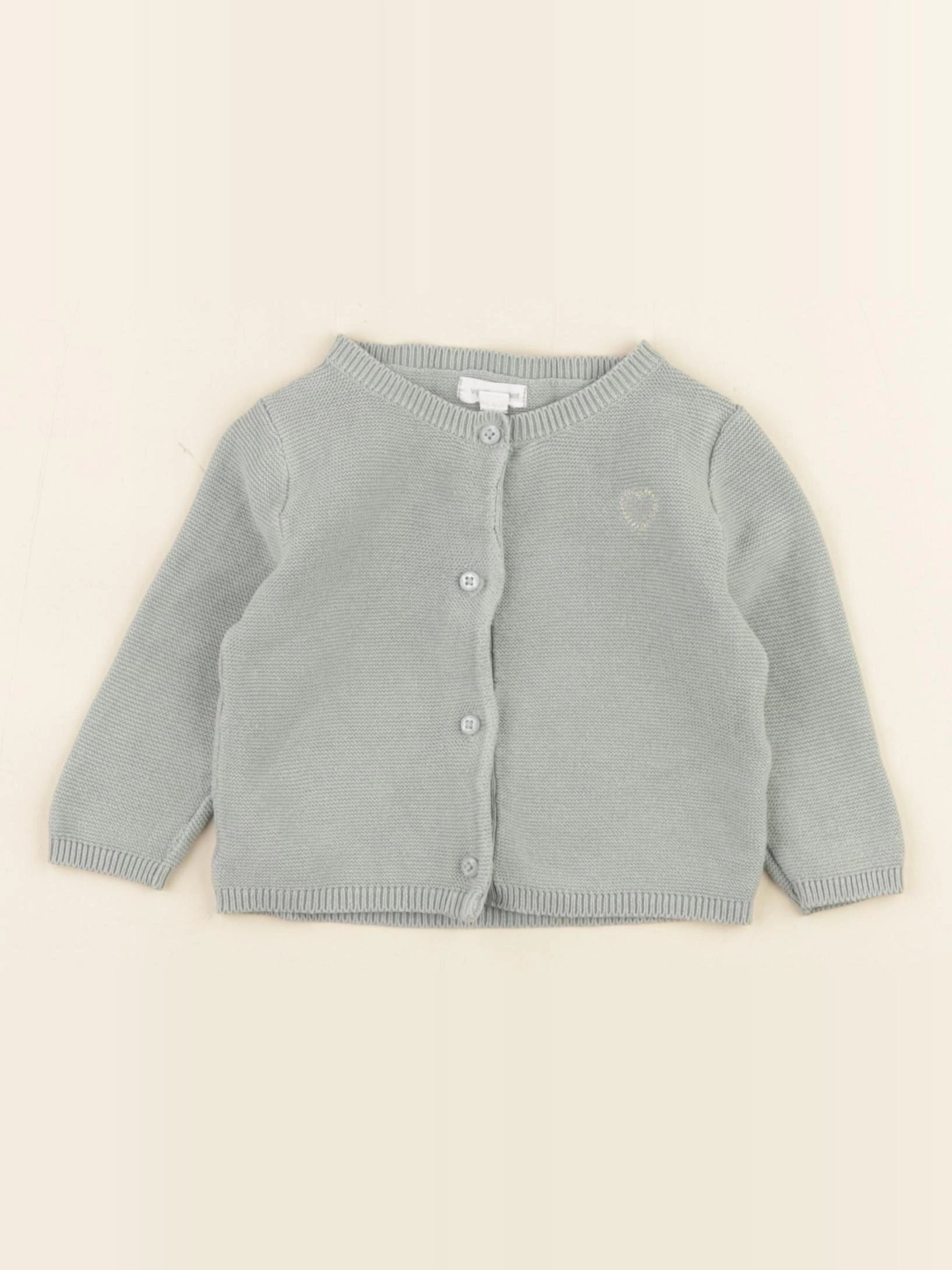 Vertbaudet - gilet vert - 3 mois