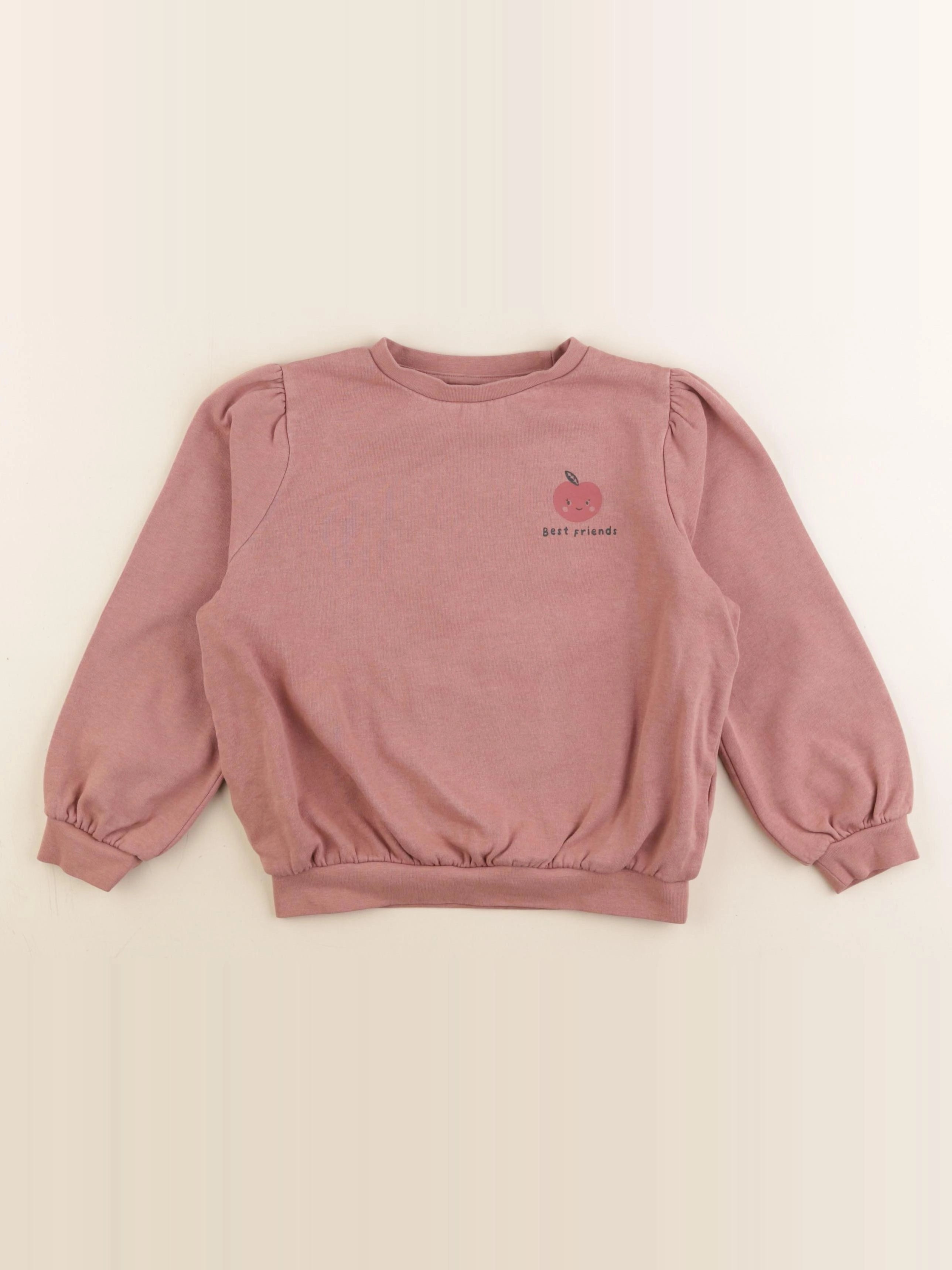 Vertbaudet - sweat rose - 6 ans