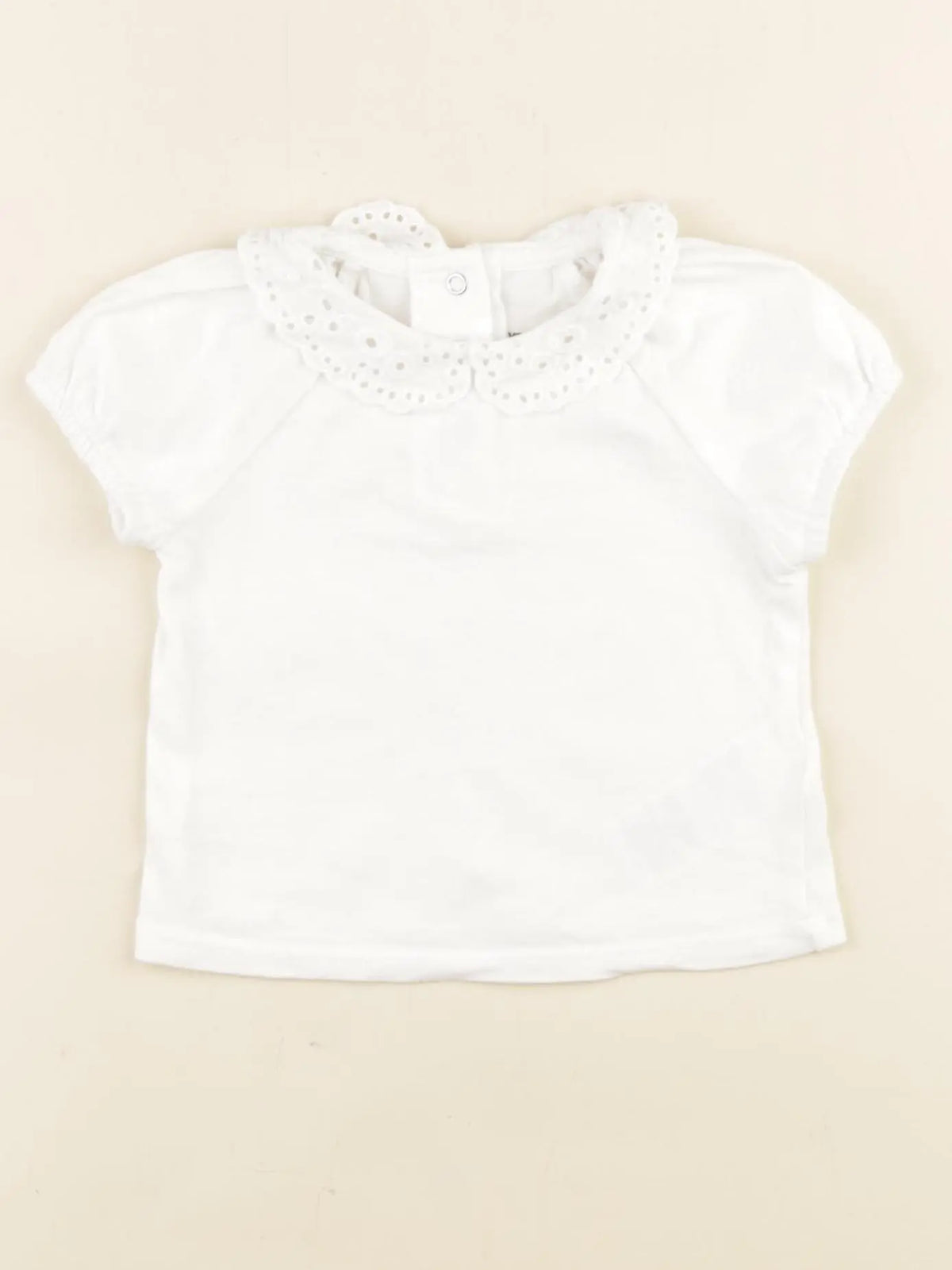 Vertbaudet - tee-shirt blanc - 9 mois