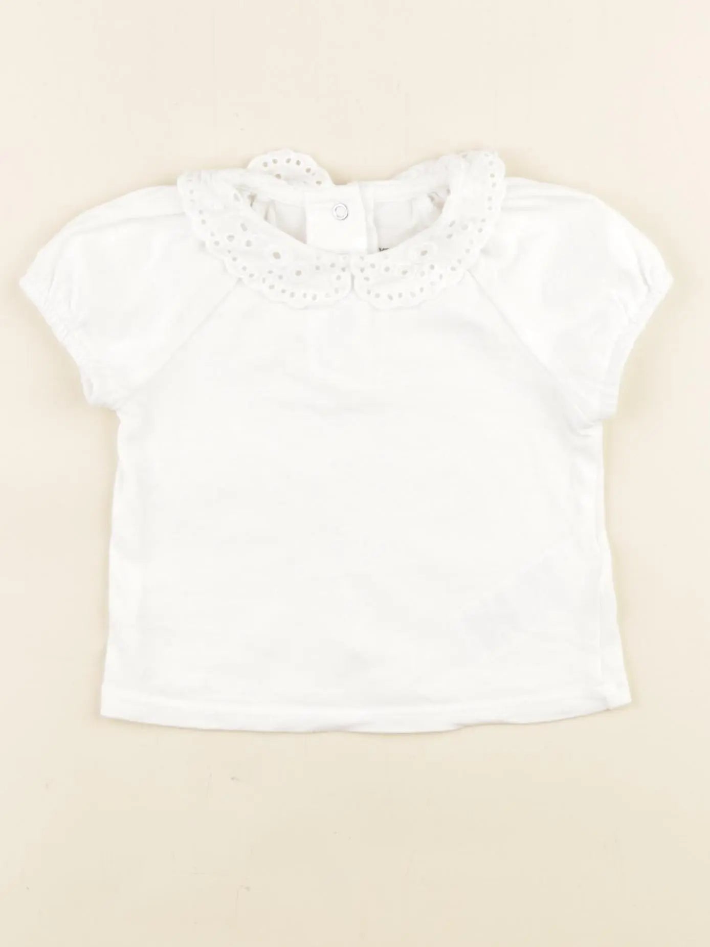 Vertbaudet - tee-shirt blanc - 9 mois