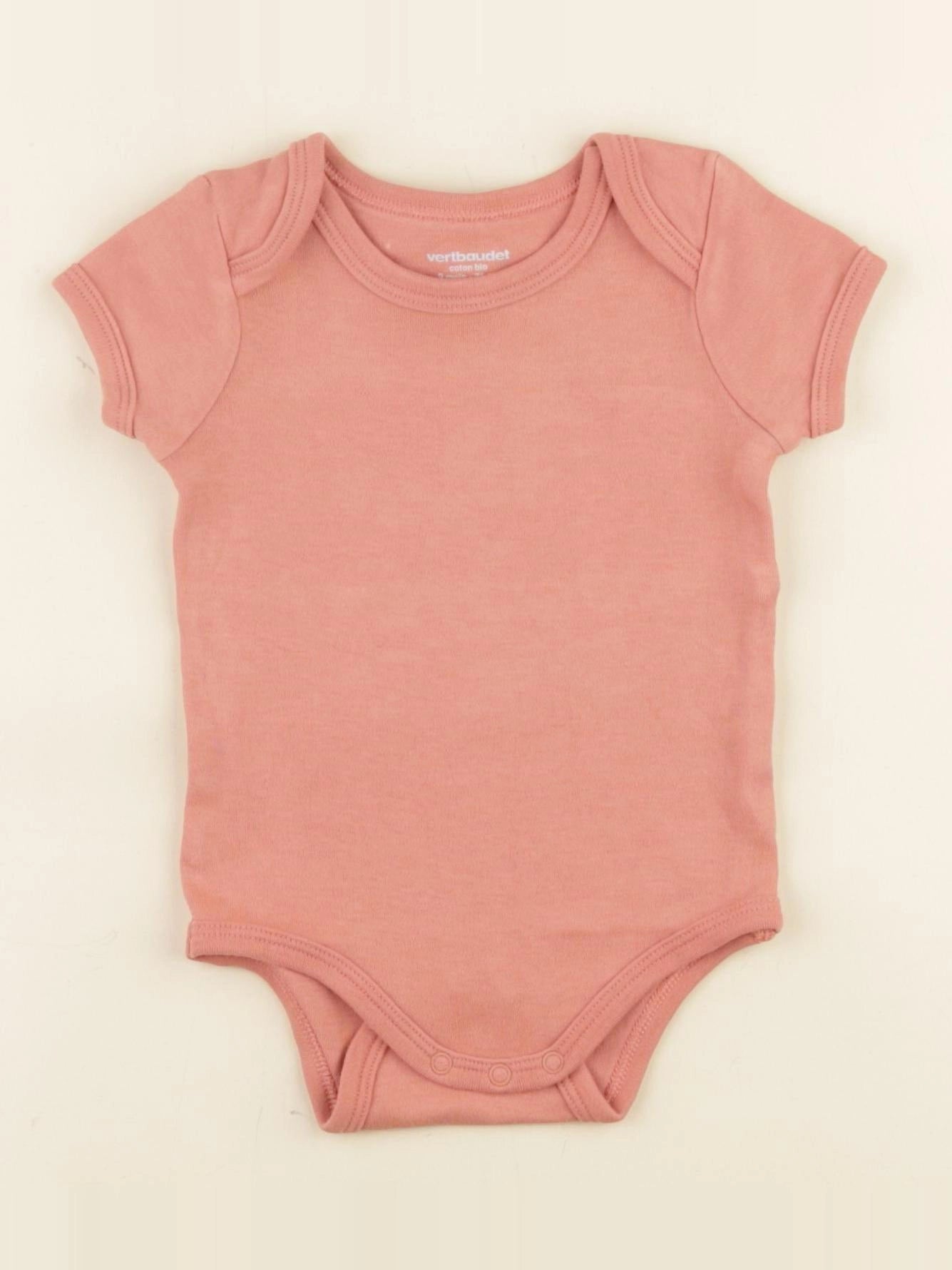 Vertbaudet - body rose - 9 mois