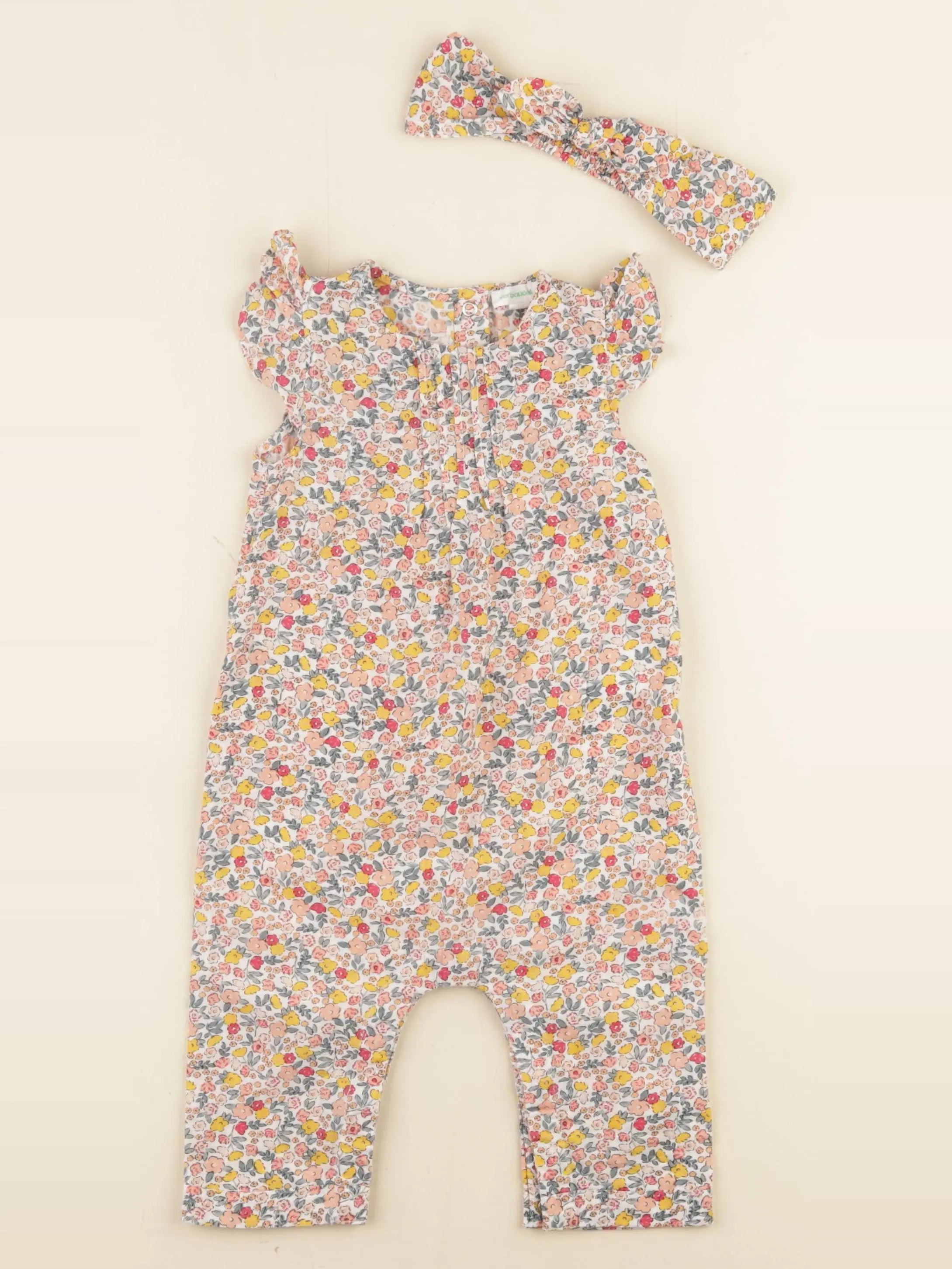 Vertbaudet - combinaison multicolore - 6/9 mois