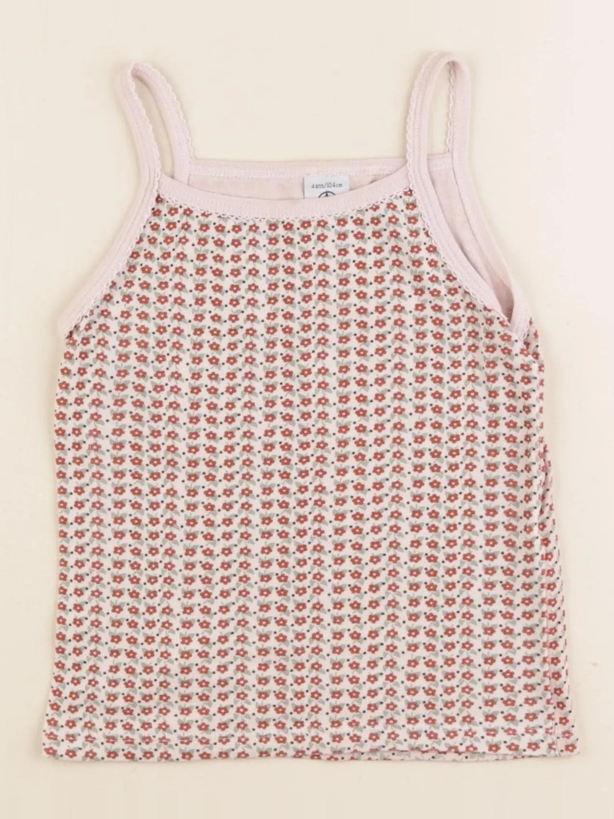Petit Bateau - maillot de corps rose - 4 ans