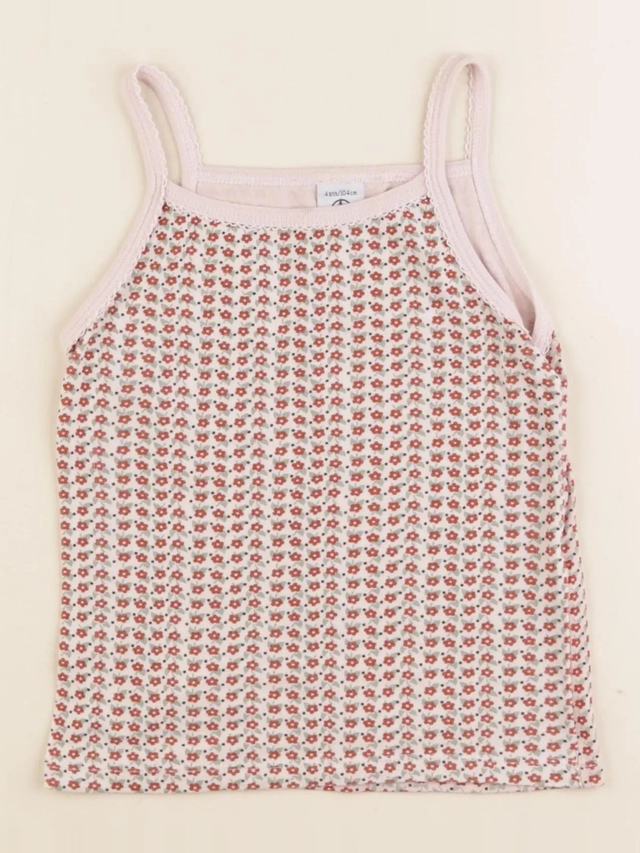 Petit Bateau - maillot de corps rose - 4 ans