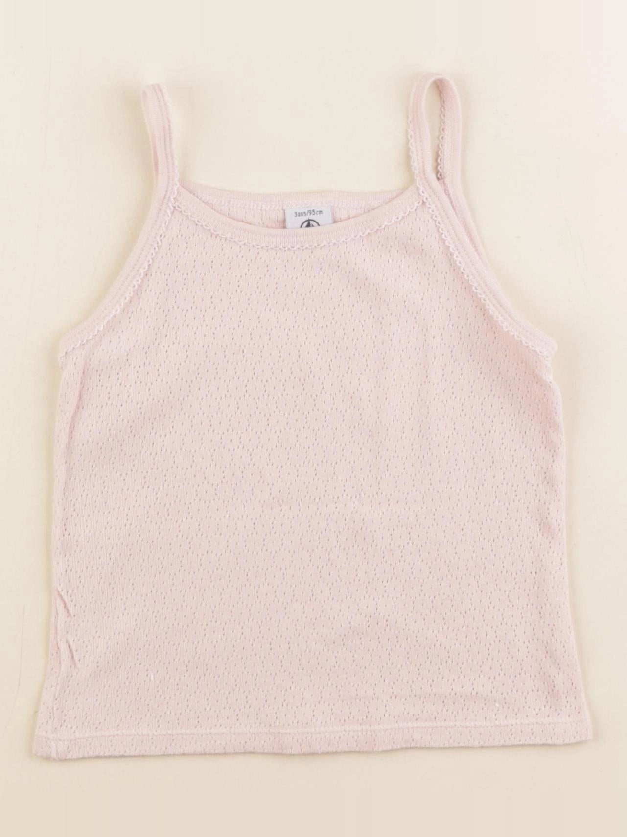 Petit Bateau - maillot de corps rose - 3 ans